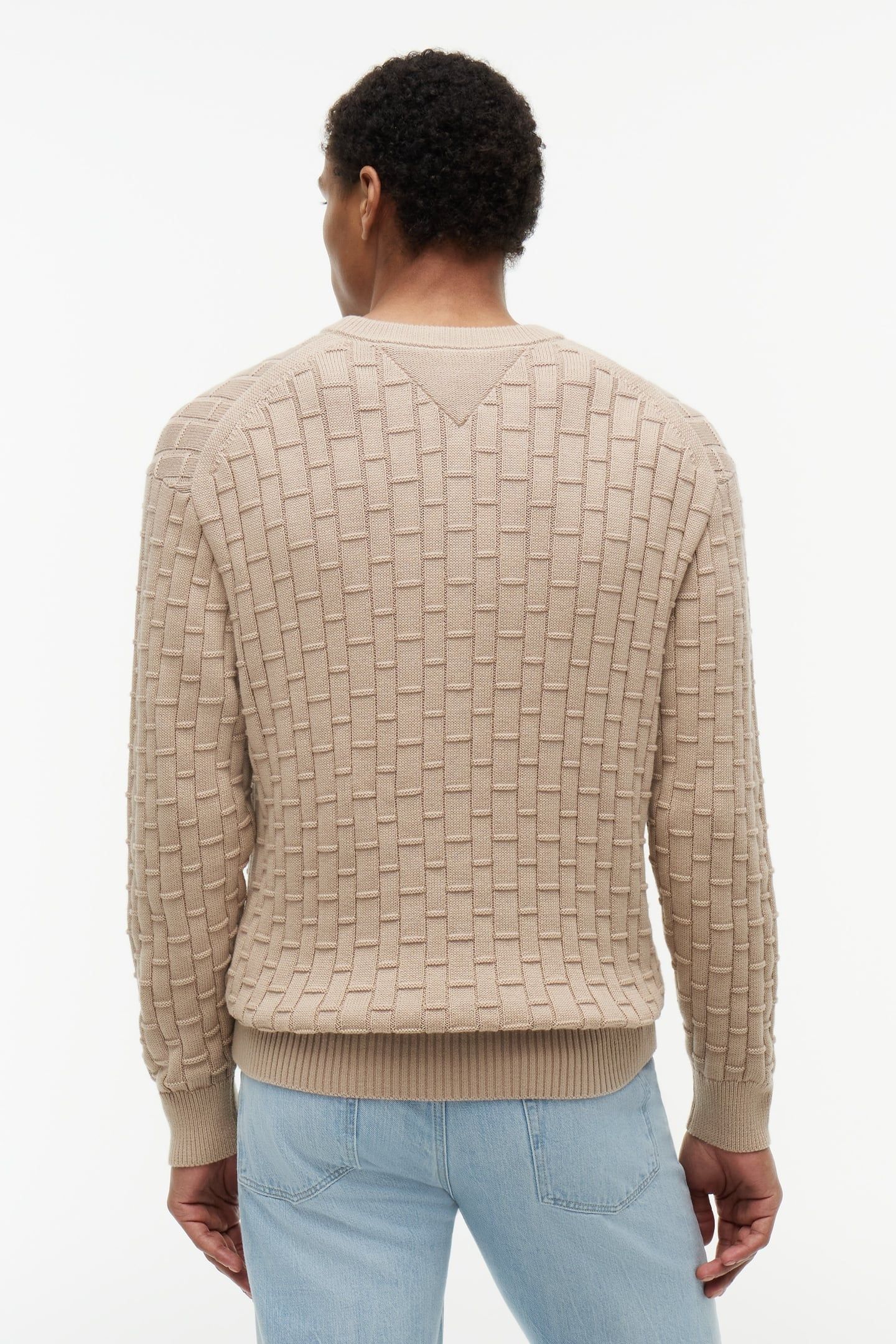 MOCK CABLE CREW NECK BATIQUE KHAKI 3
