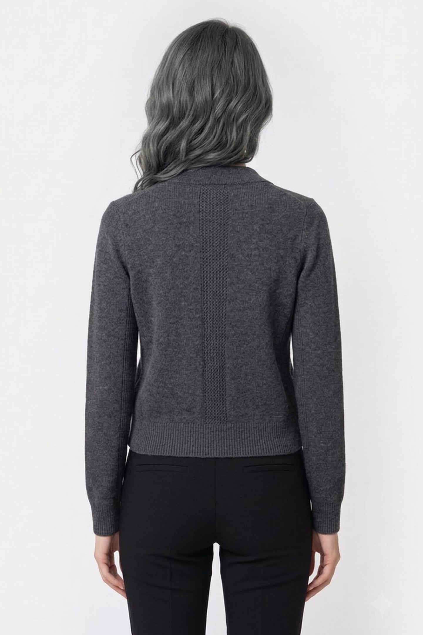 AFRAH LS POCKETS CAR DARK COAL HEATHER M9 2