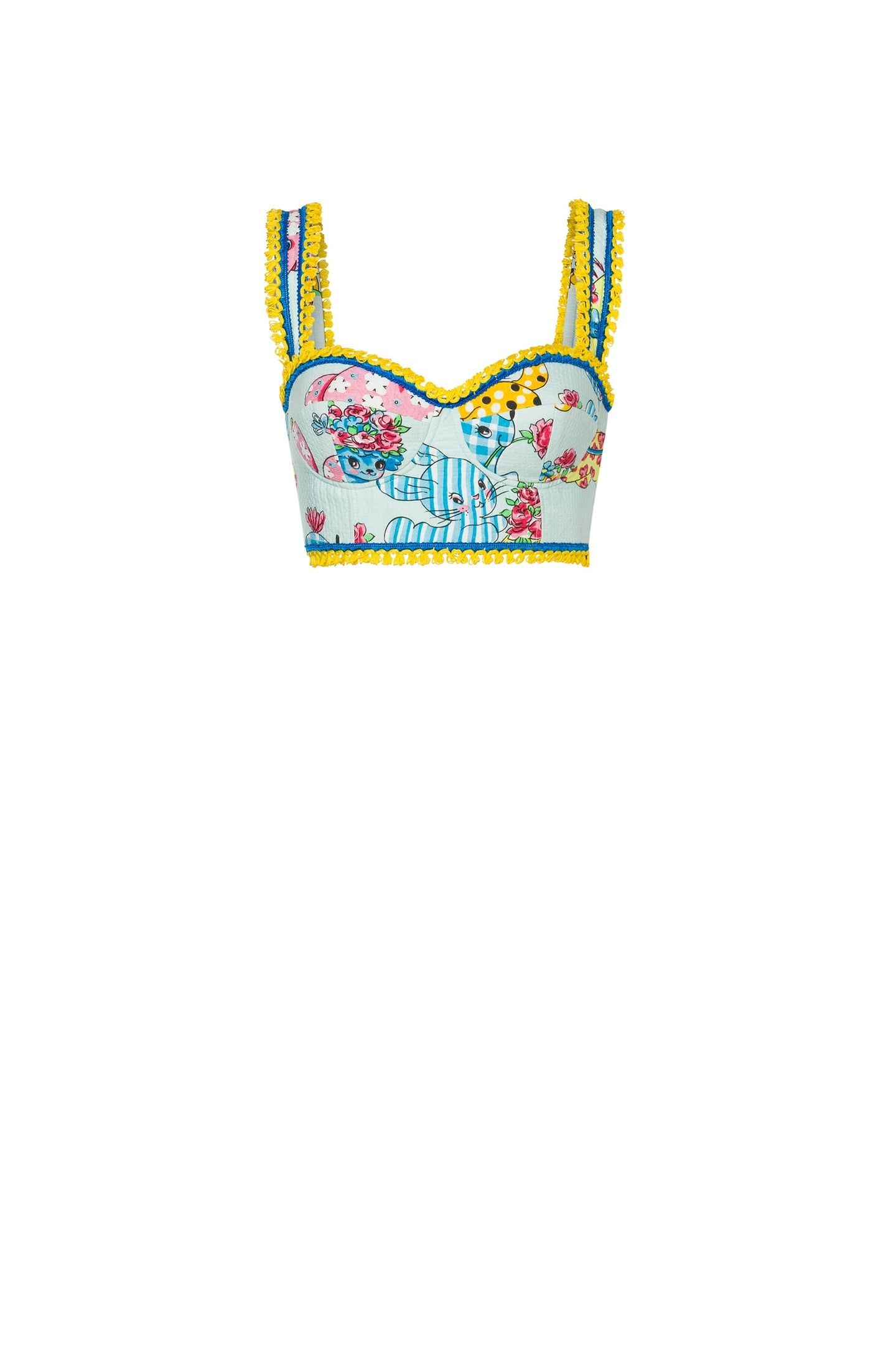 CALICO ANIMALS PIQUÉ BRALETTE BLUE 3