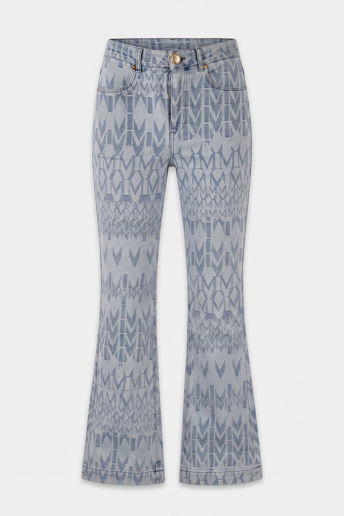SARAH DENIM FLARED P MONOGRAM MID WASH 3