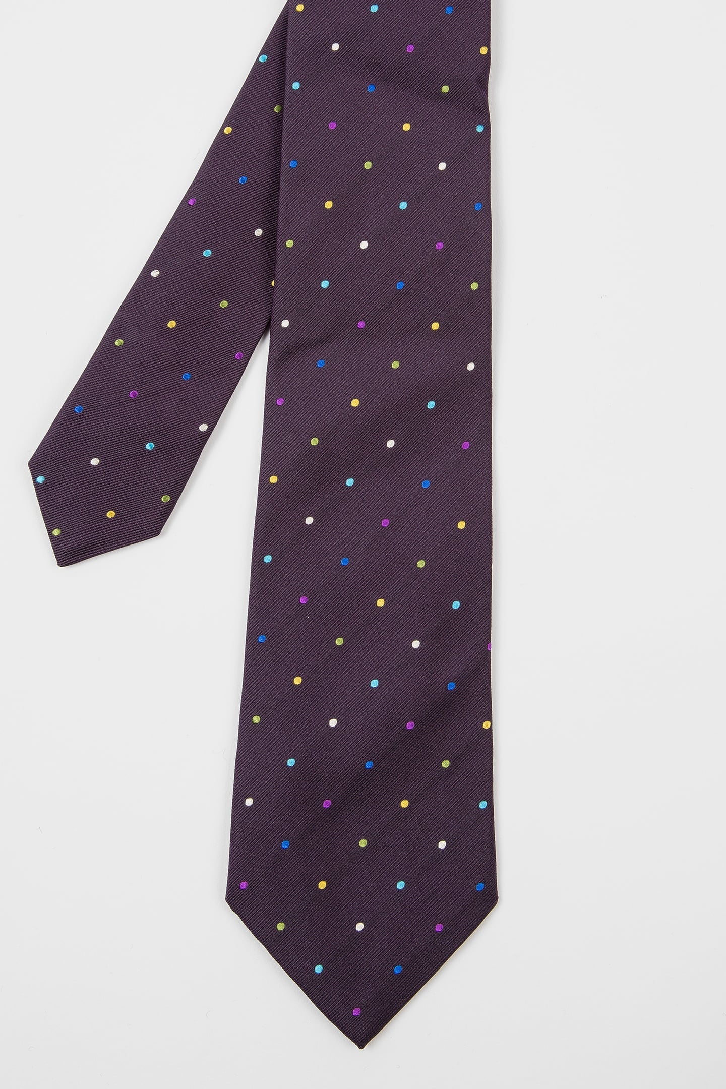MEN TIE MINI MULTI SPOT DARK VIOLET 1