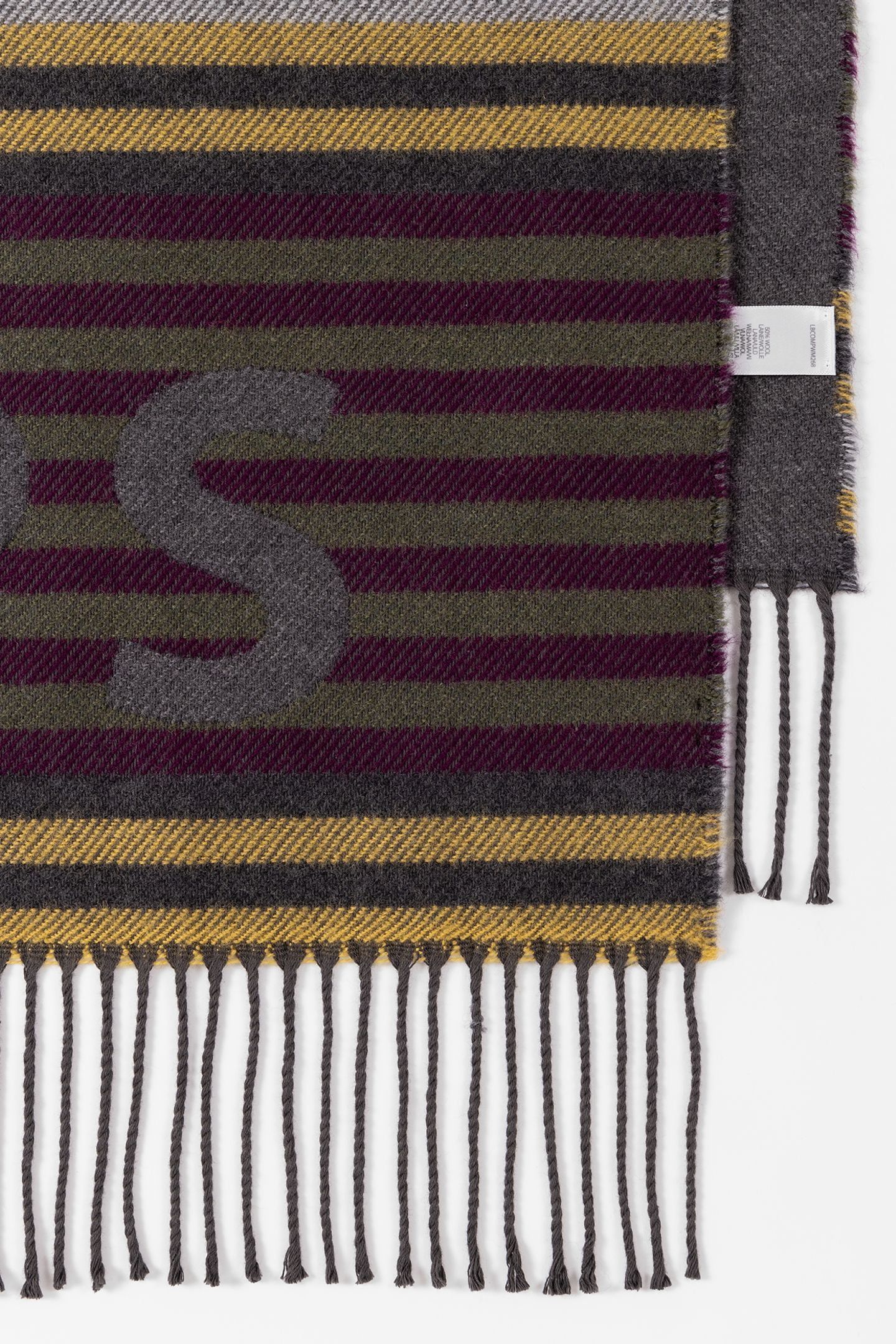 MEN SCARF PS JERSEY STRP BLACK 2