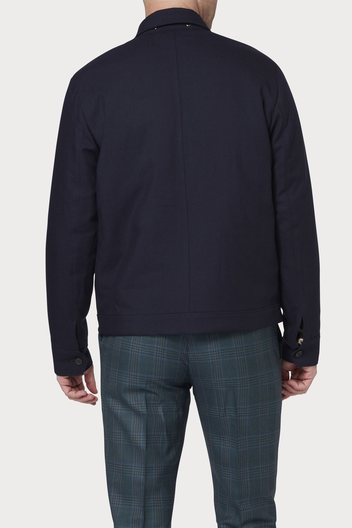 MENS WADDED HARRINGTON JKT VERY DARK NAVY 2