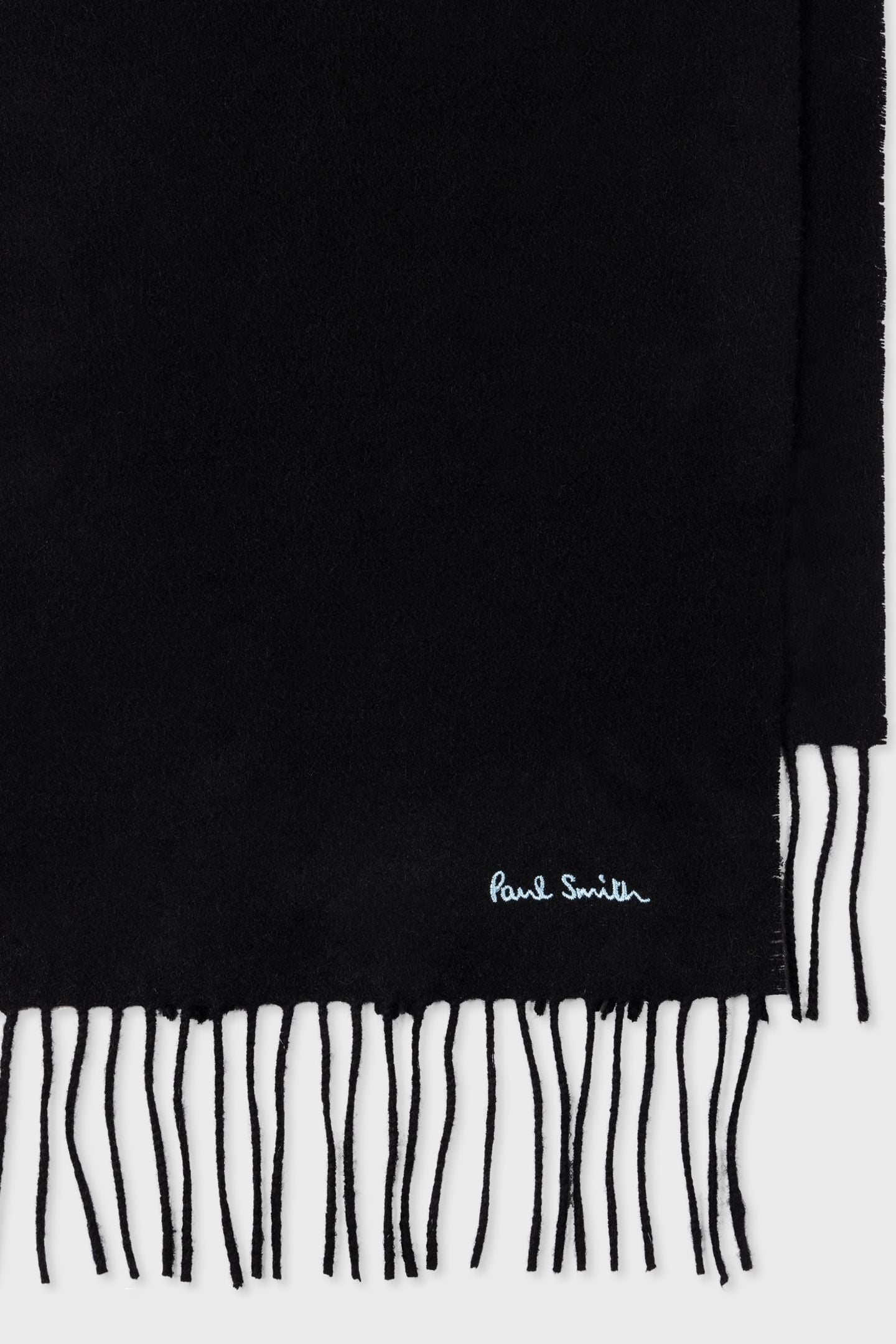 MEN SCARF PLAIN WOOL BLACK MELANGE 2