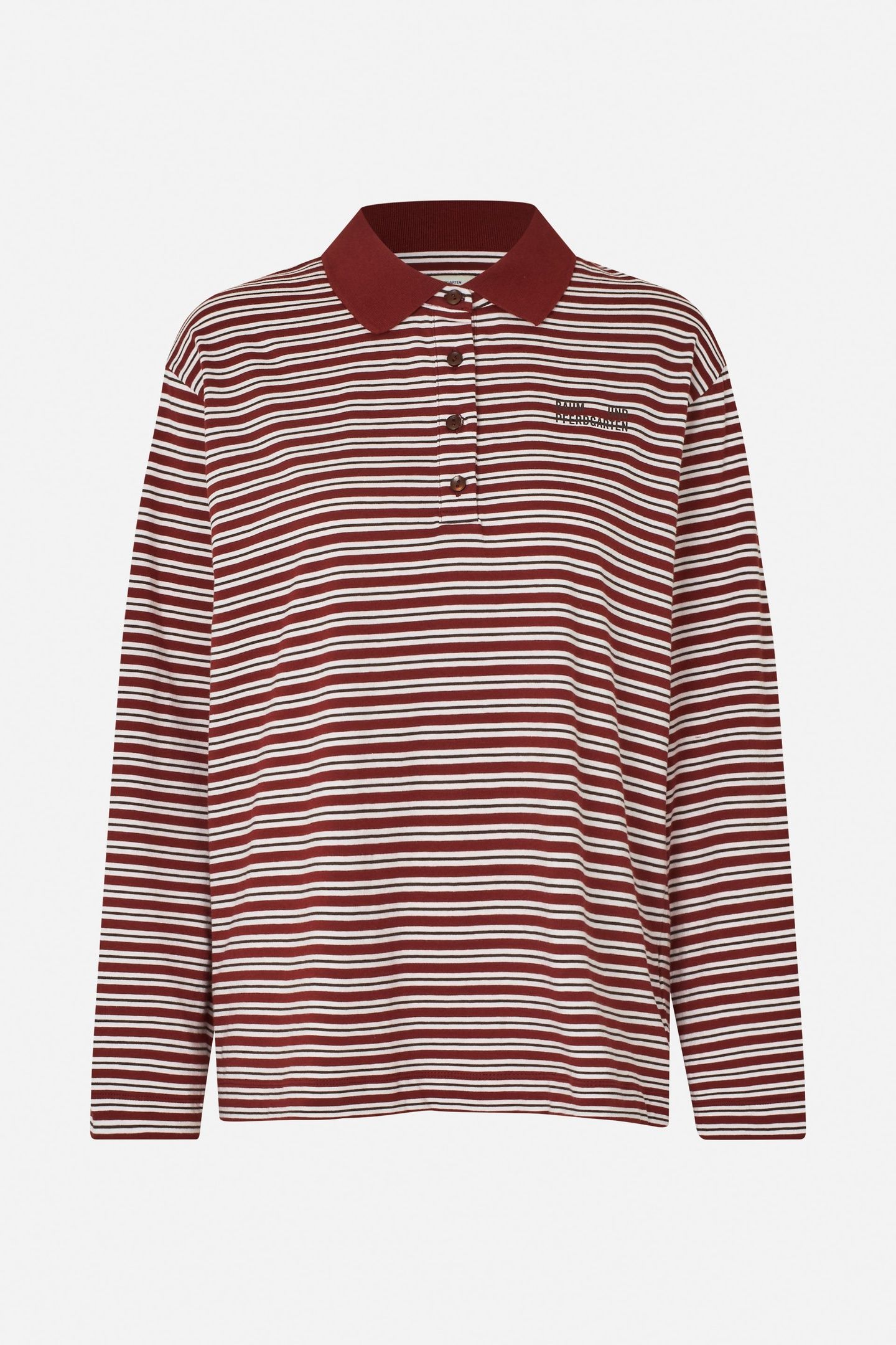 JEANNI T-SHIRT BORDEAUX POLO STRIPE 4