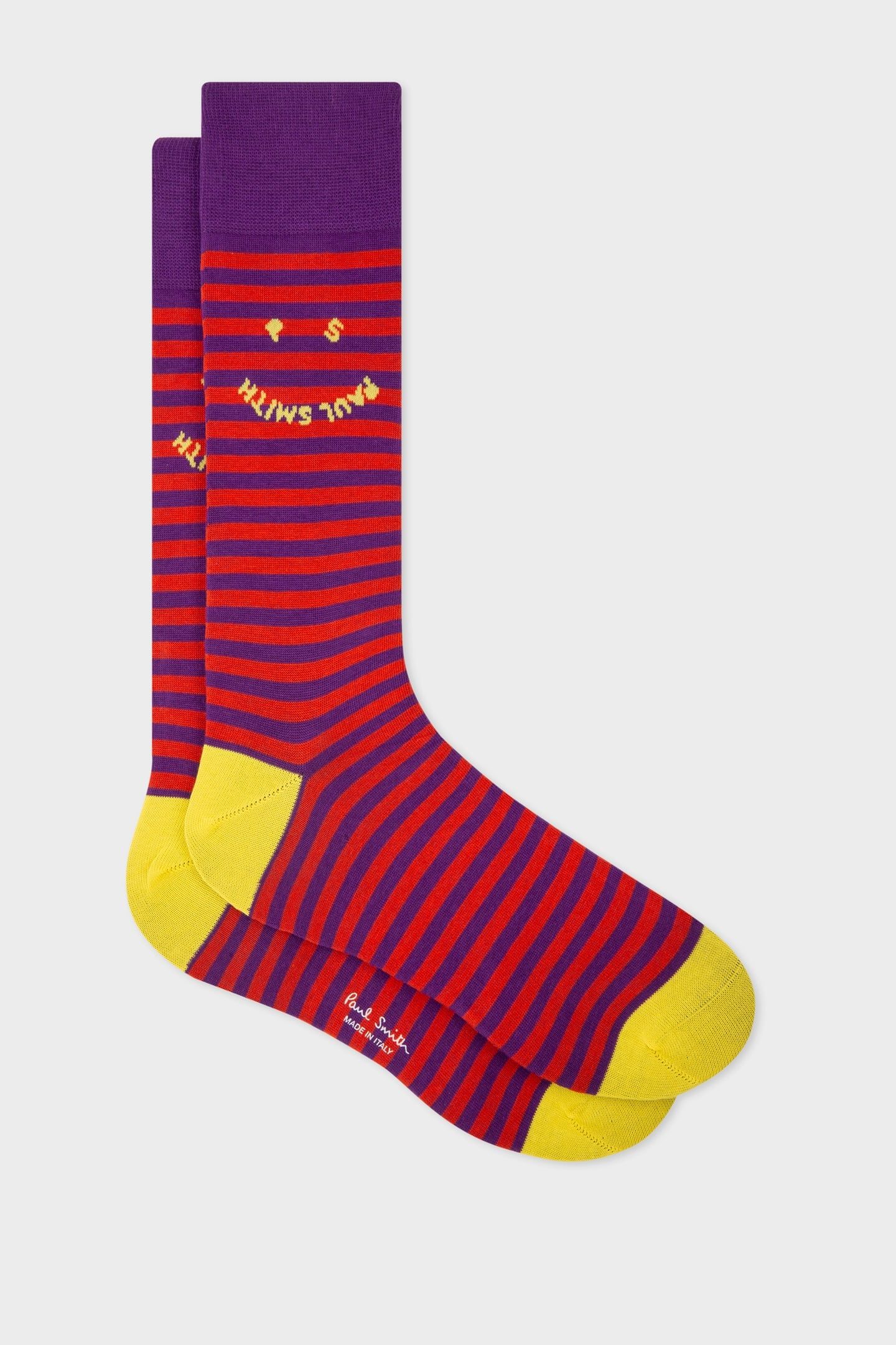 MEN SOCK HAPPY STRIPE DARK VIOLET 1