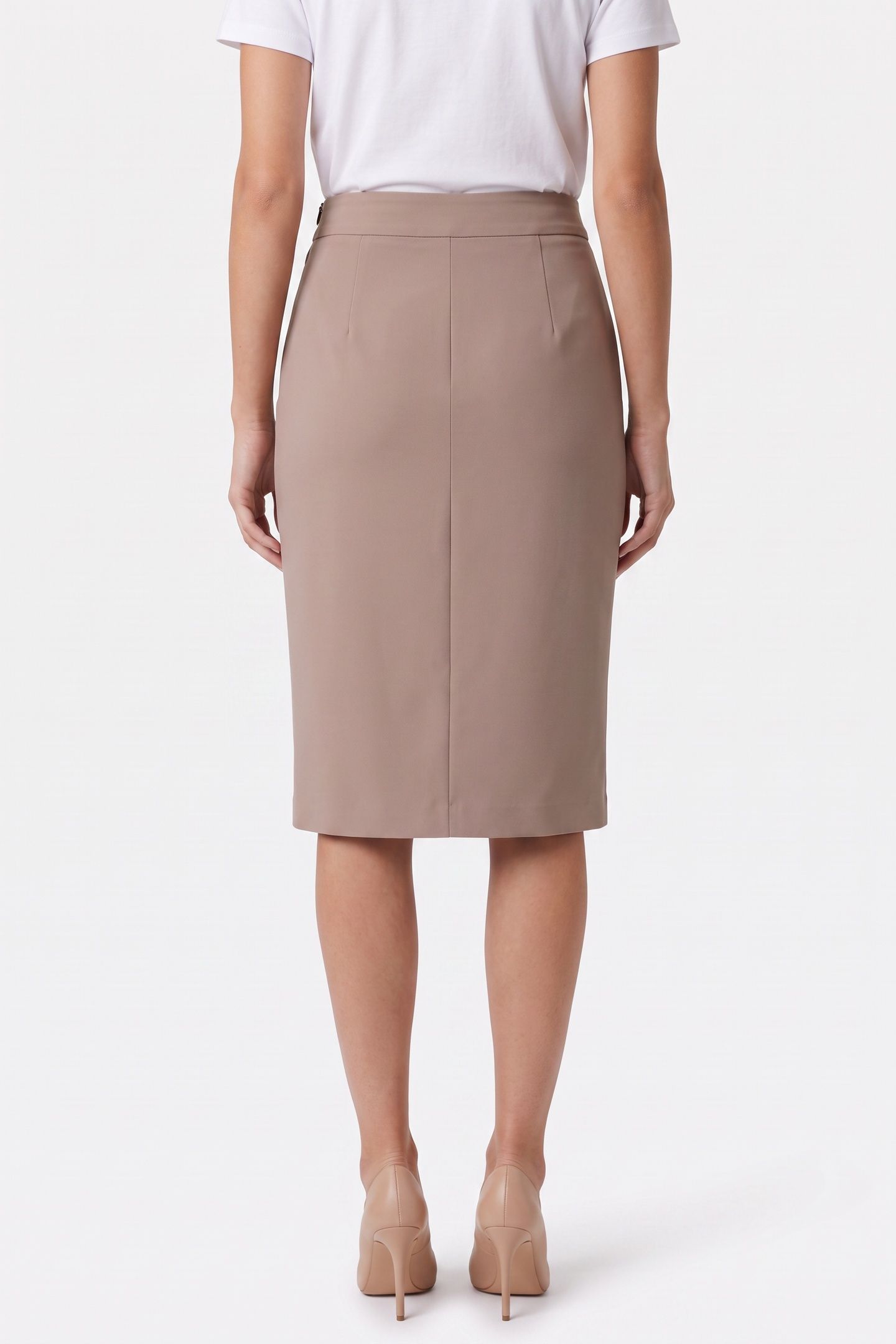 ELLA W/CHAIN MIDI SK BUFF TAUPE 2