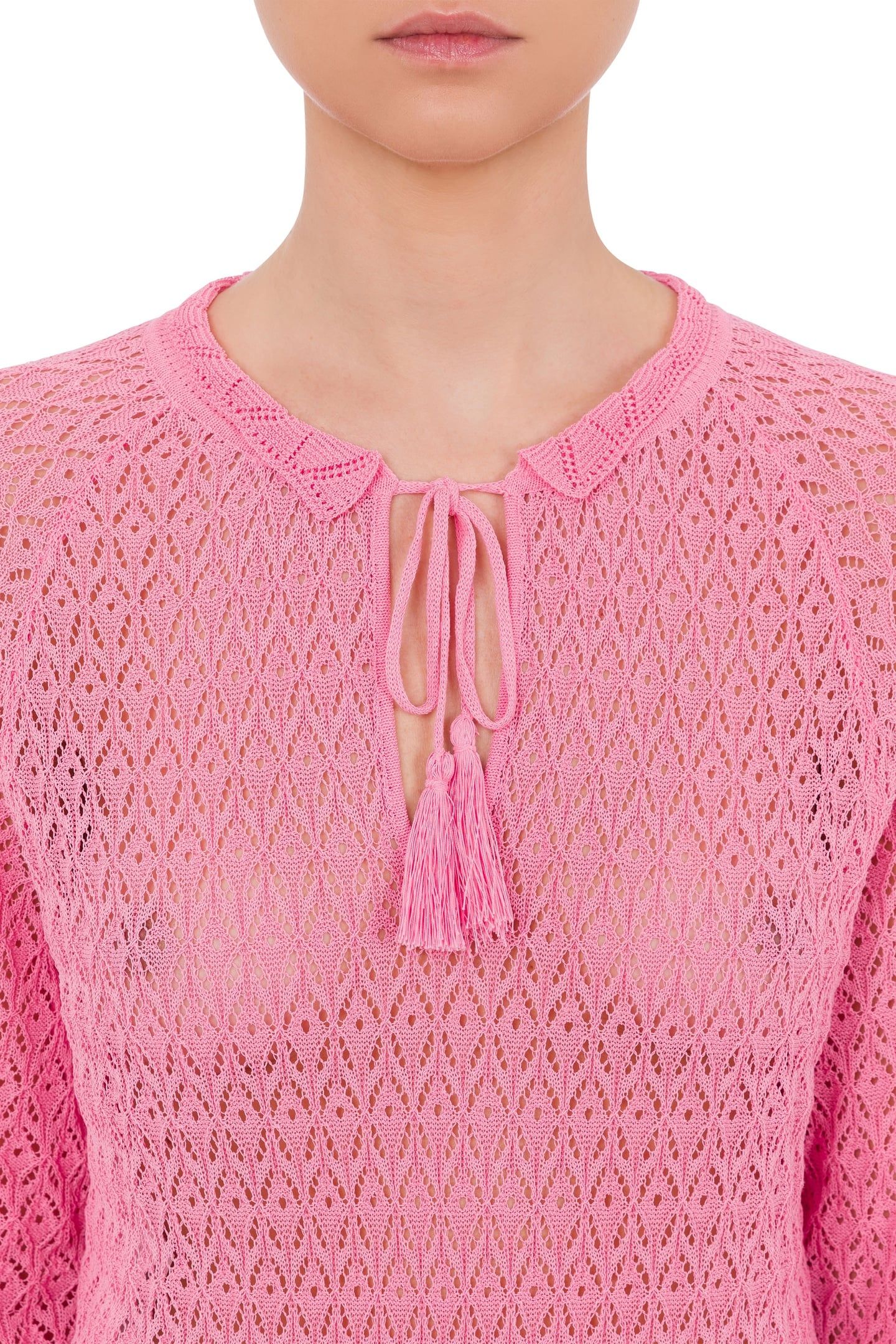 PUNCHED COTTON SWEATER PINK 4