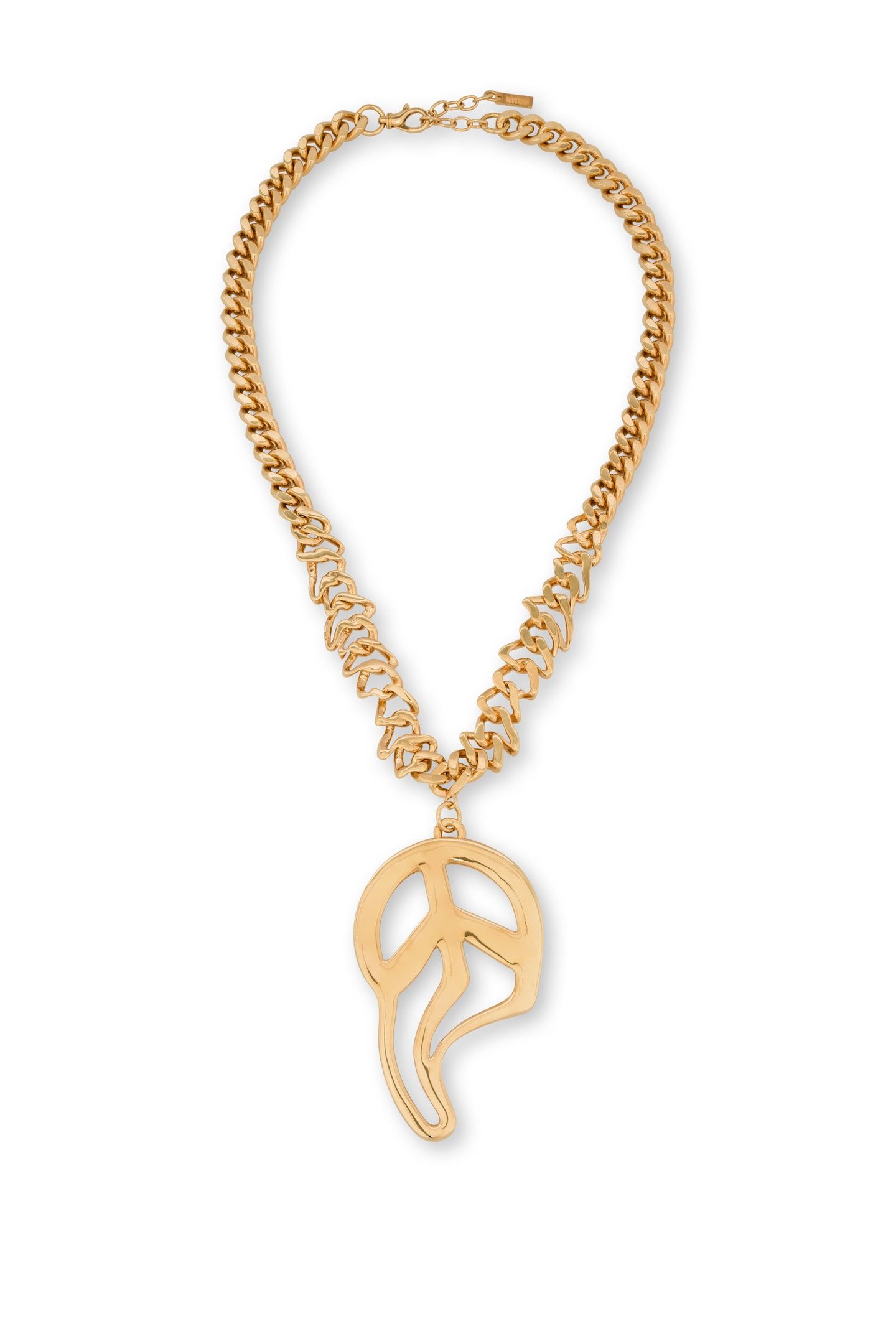 MORPHED PEACE SYMBOL NECKLACE GOLD 2
