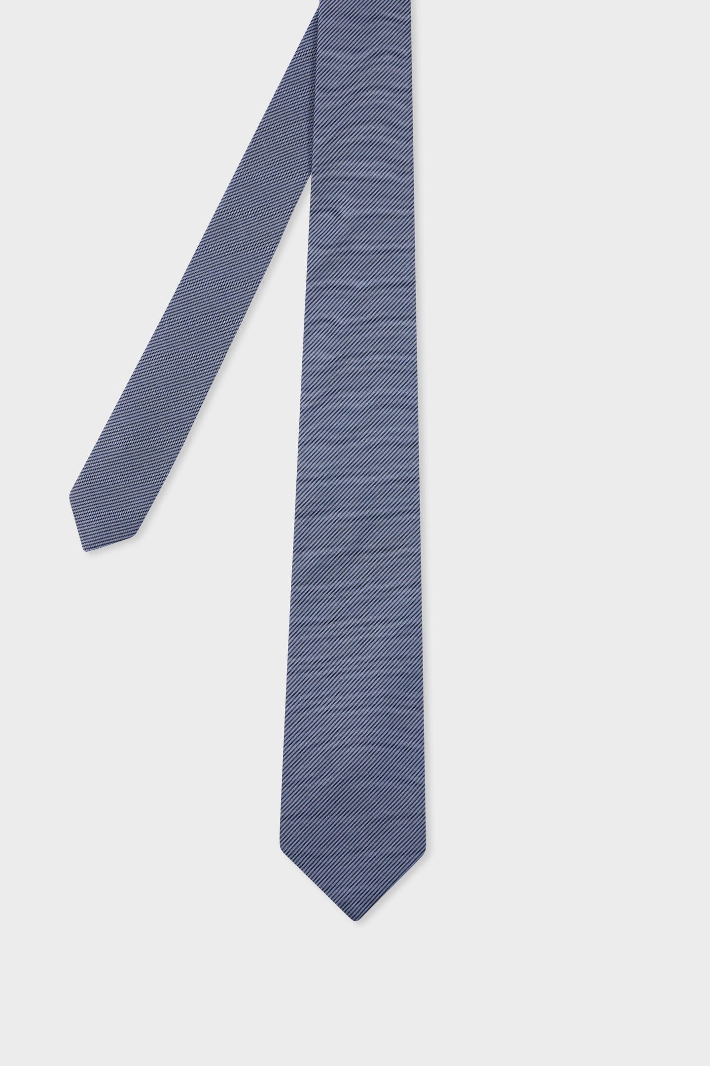 MEN TIE COTTON STRIPE LIGHT BLUE 4