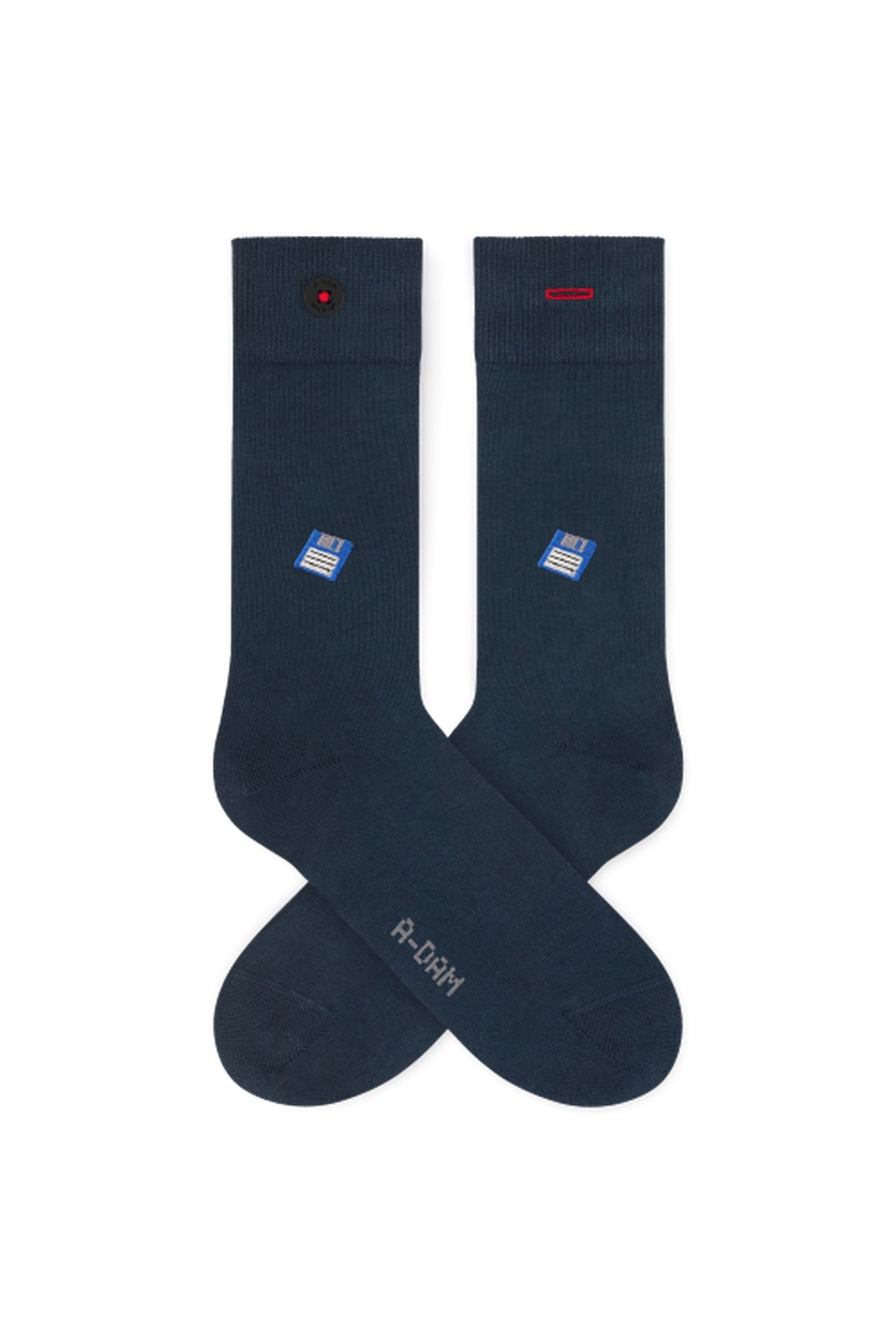 A-DAM 3-PACK CASUAL SOCKS NAVY FLOPPYDISK NAVY 2