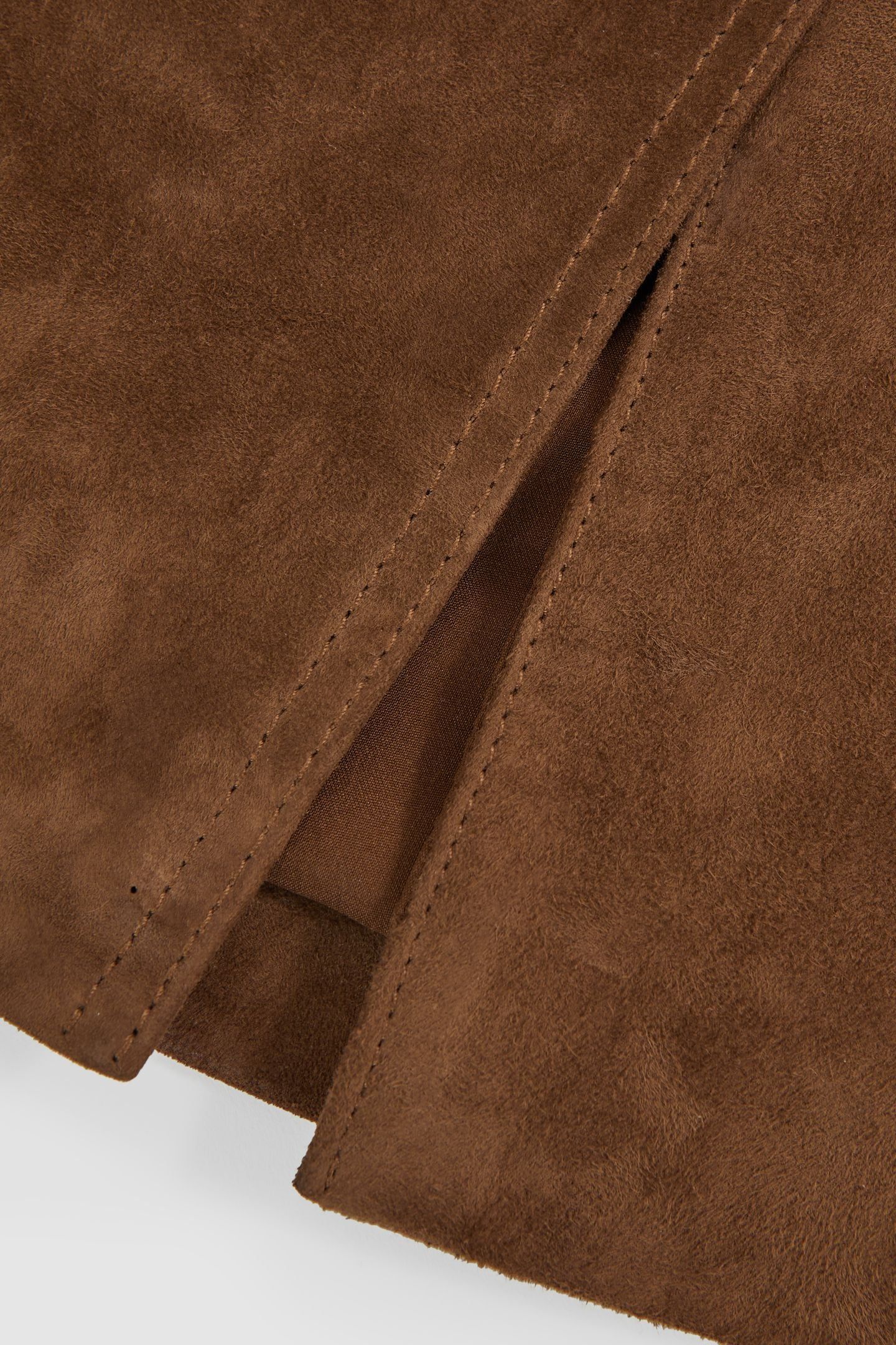 SUEDE MIDI SKIRT TAN BROWN 7