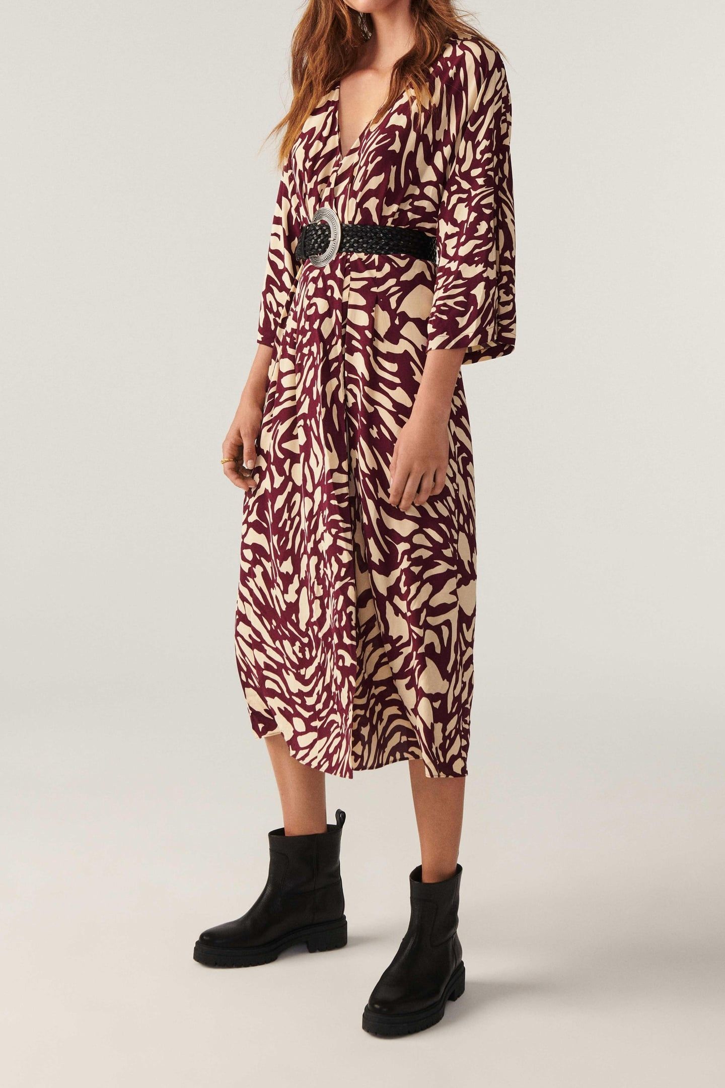 MID-LENGTH DRESS BORDEAUX 3