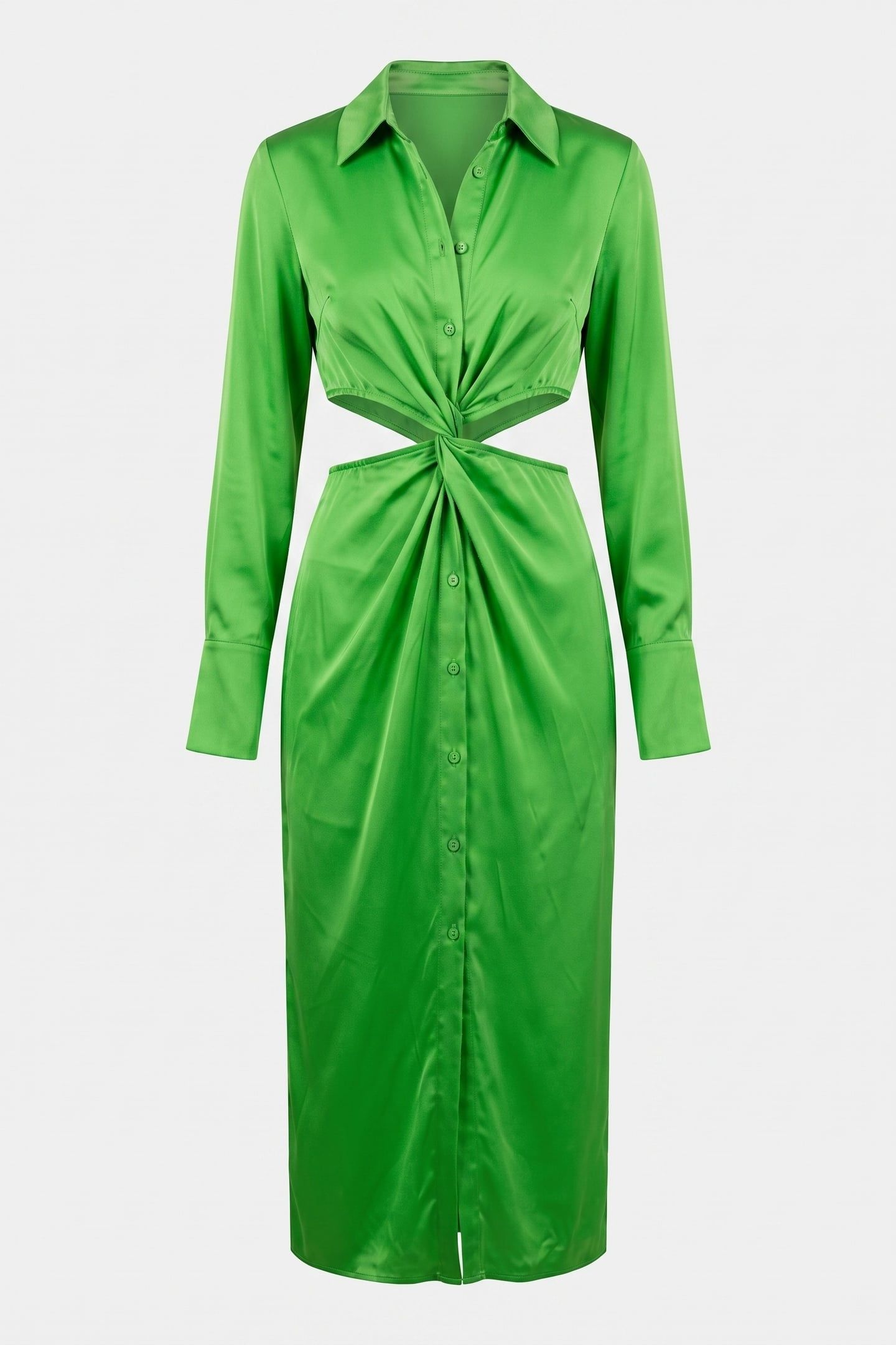ST KIARA CUT OUT DRESS GREEN 3