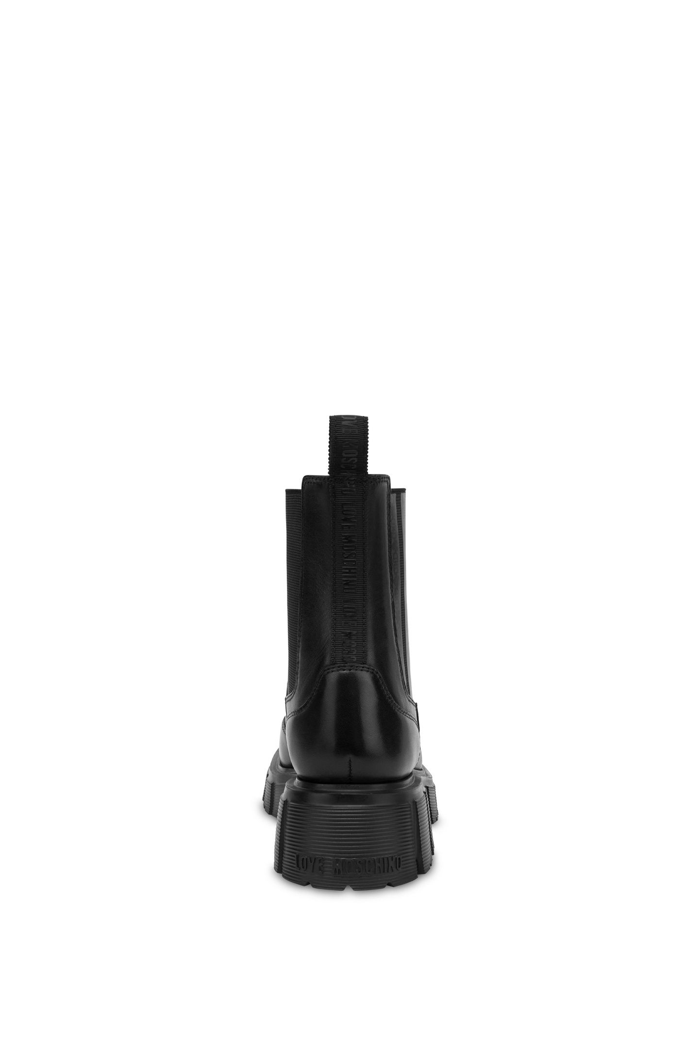 BLACK LEATHER ANKLE BOOT BLACK 4