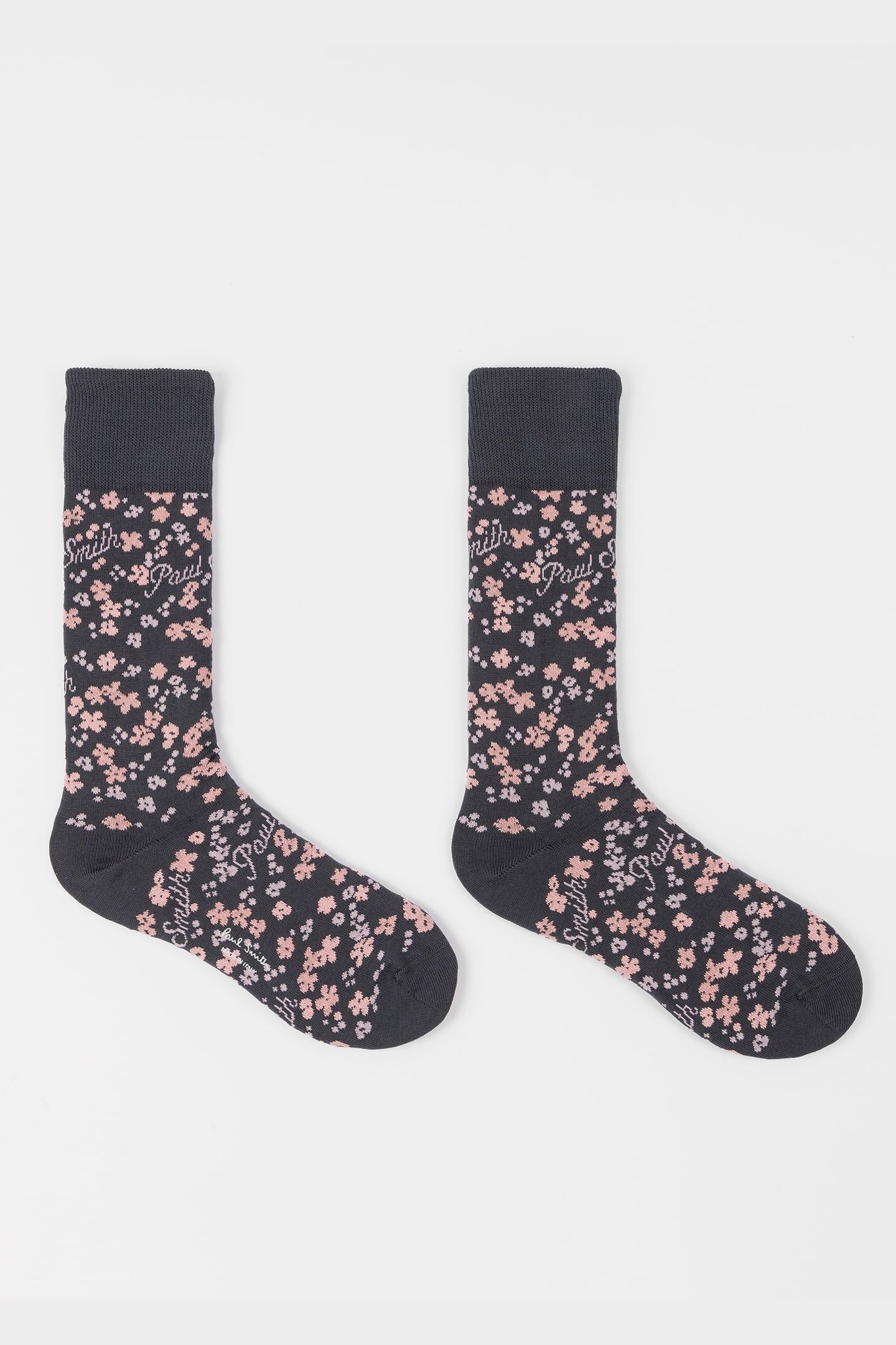 MEN SOCK FABIAN FLORAL SLATE 2