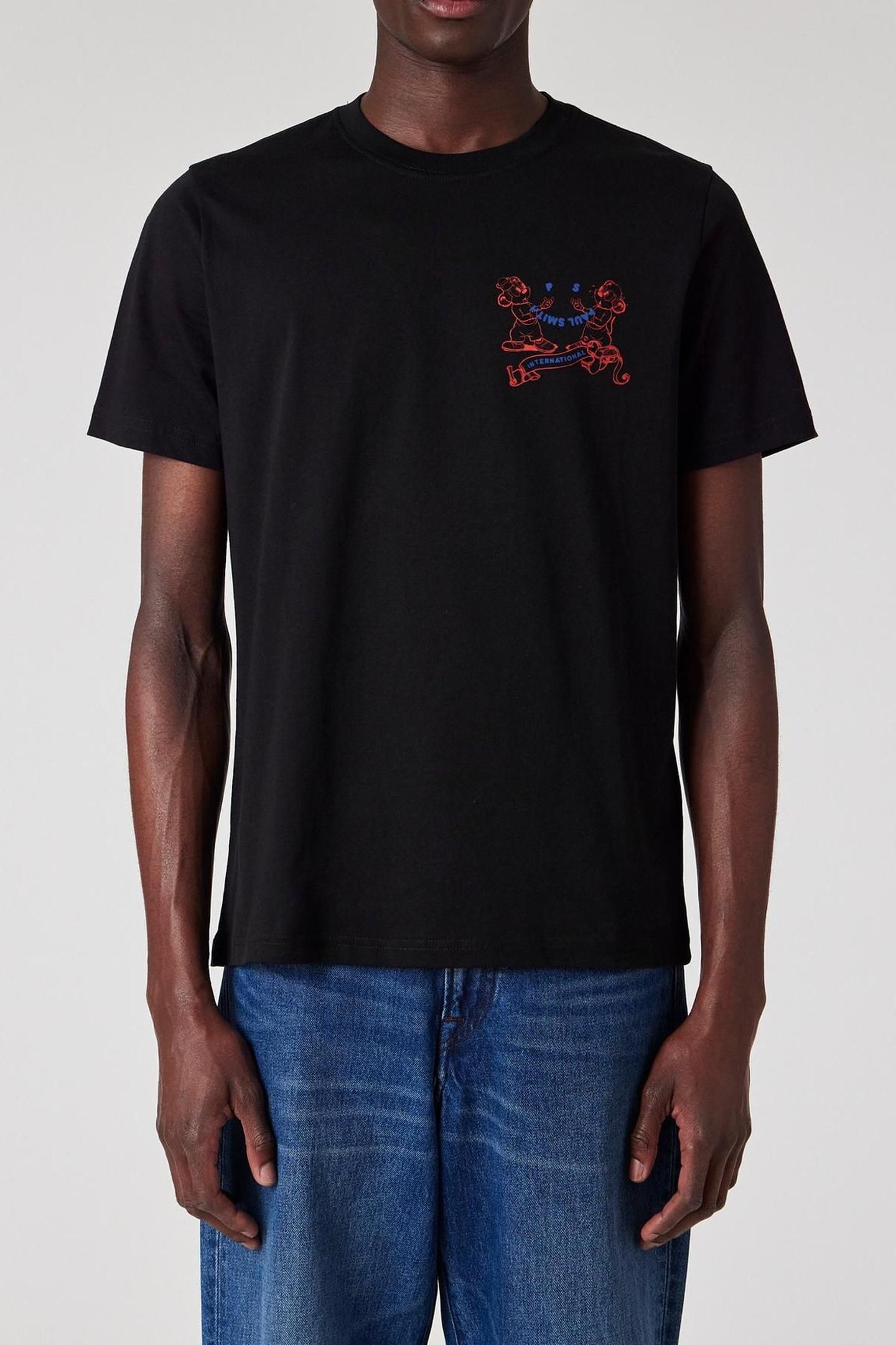 MENS REG FIT SS T SHIRT INTERNATIONAL BLACK 2
