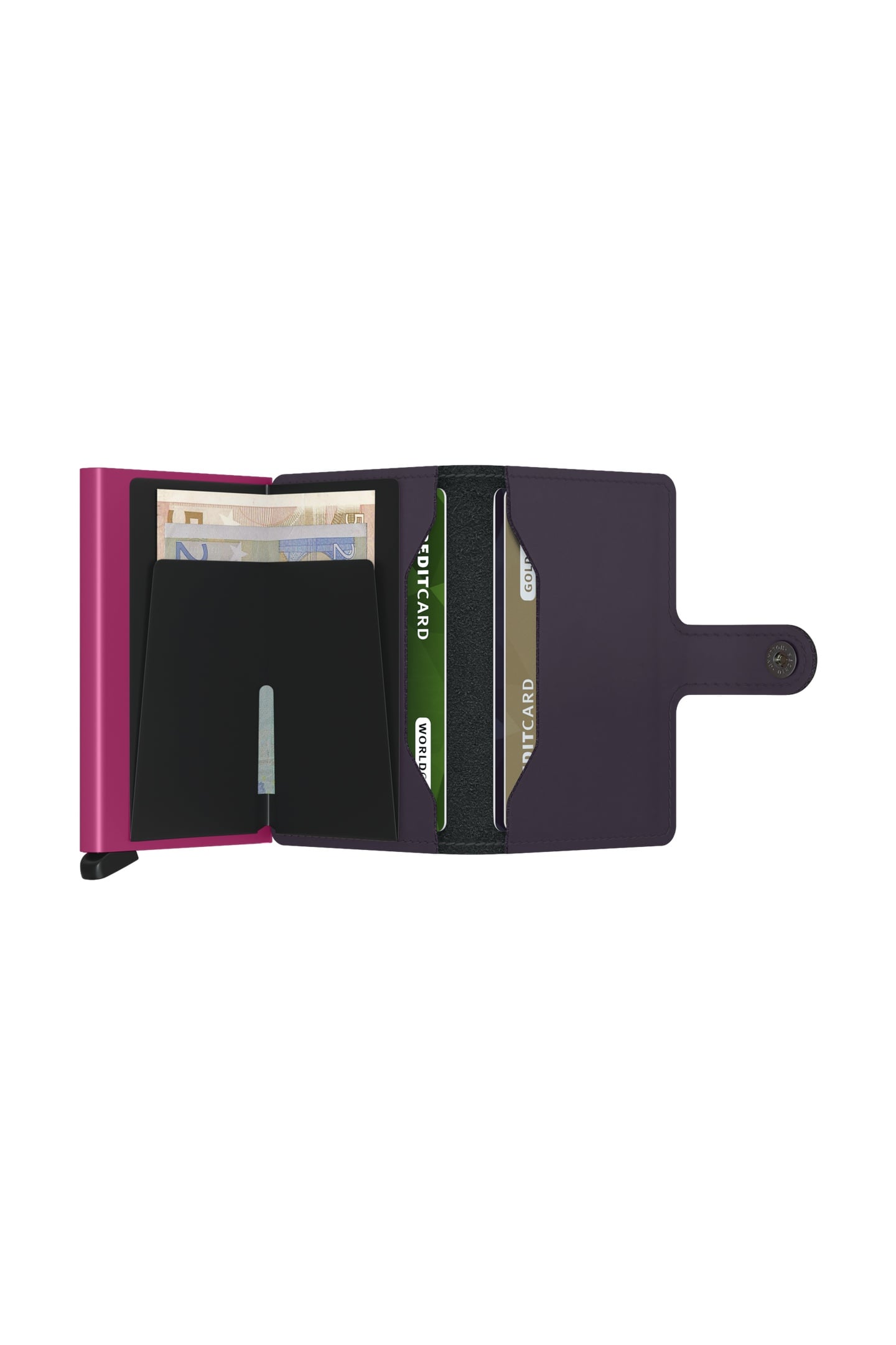 UNISEX MINIWALLET MATTE DARK PURPLE-FUCHSIA 4