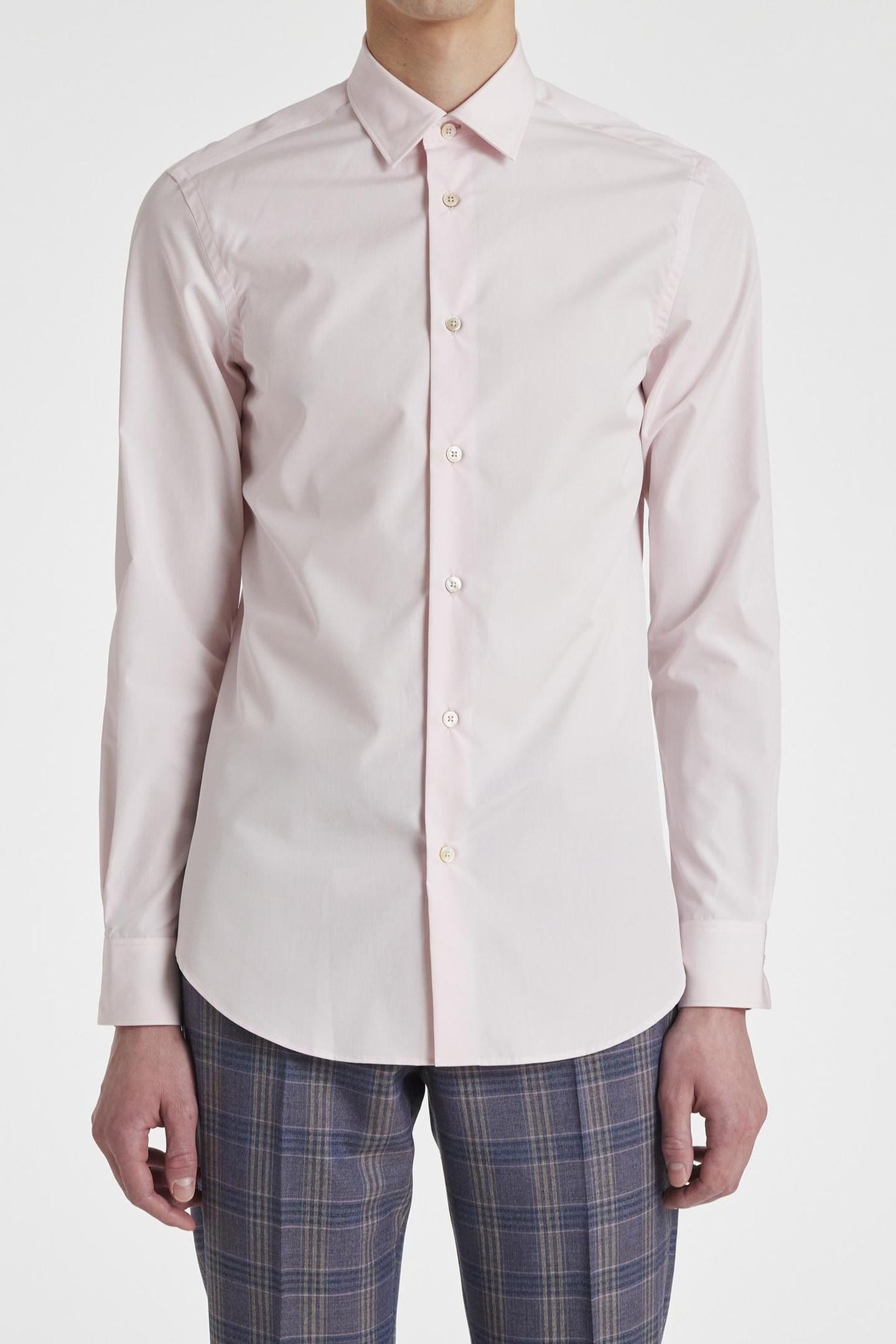 GENTS S/C TAILORED SHIRT POWDER PINK 1