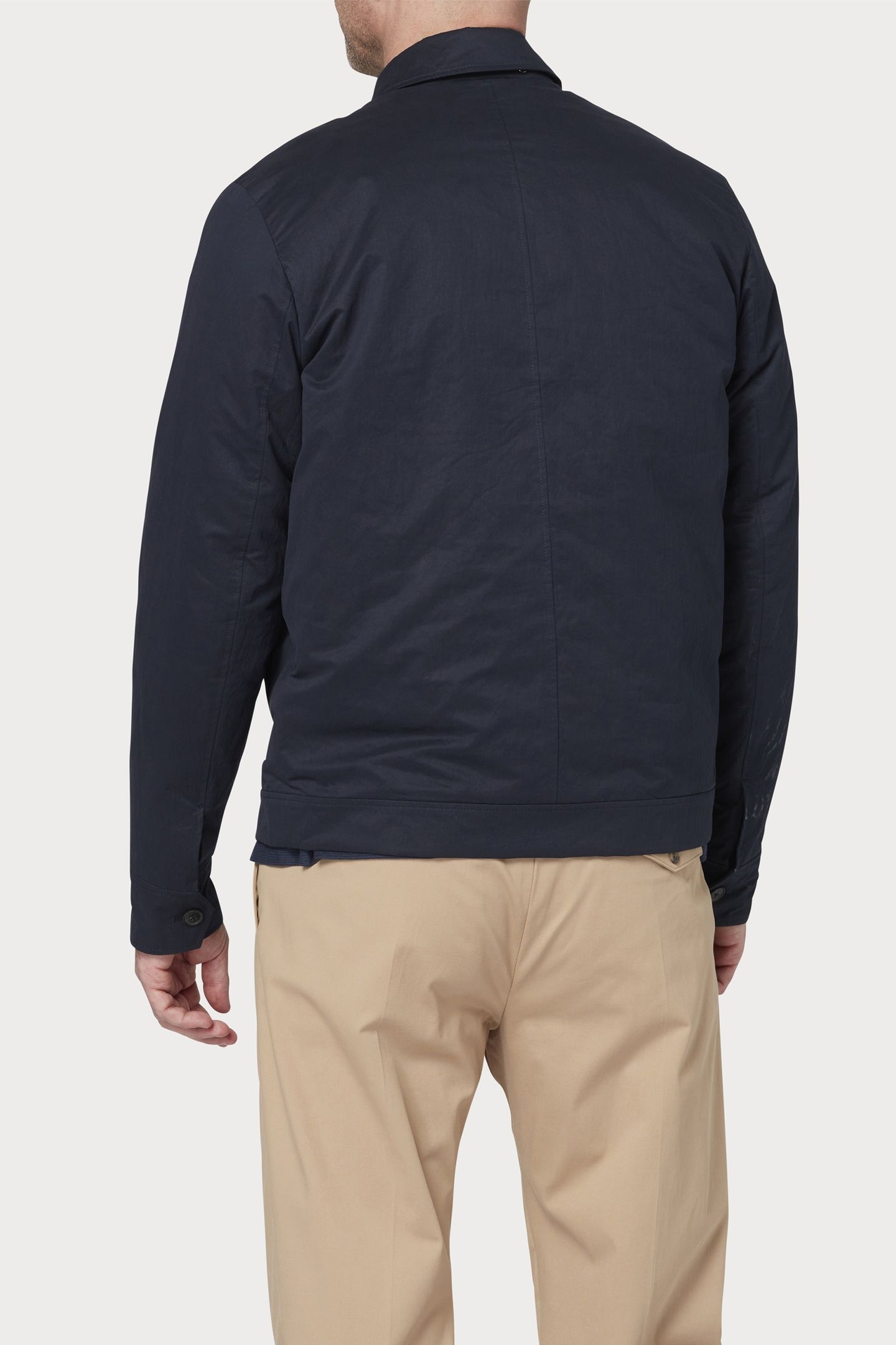 MENS WADDED HARRINGTON JKT NAVY 2