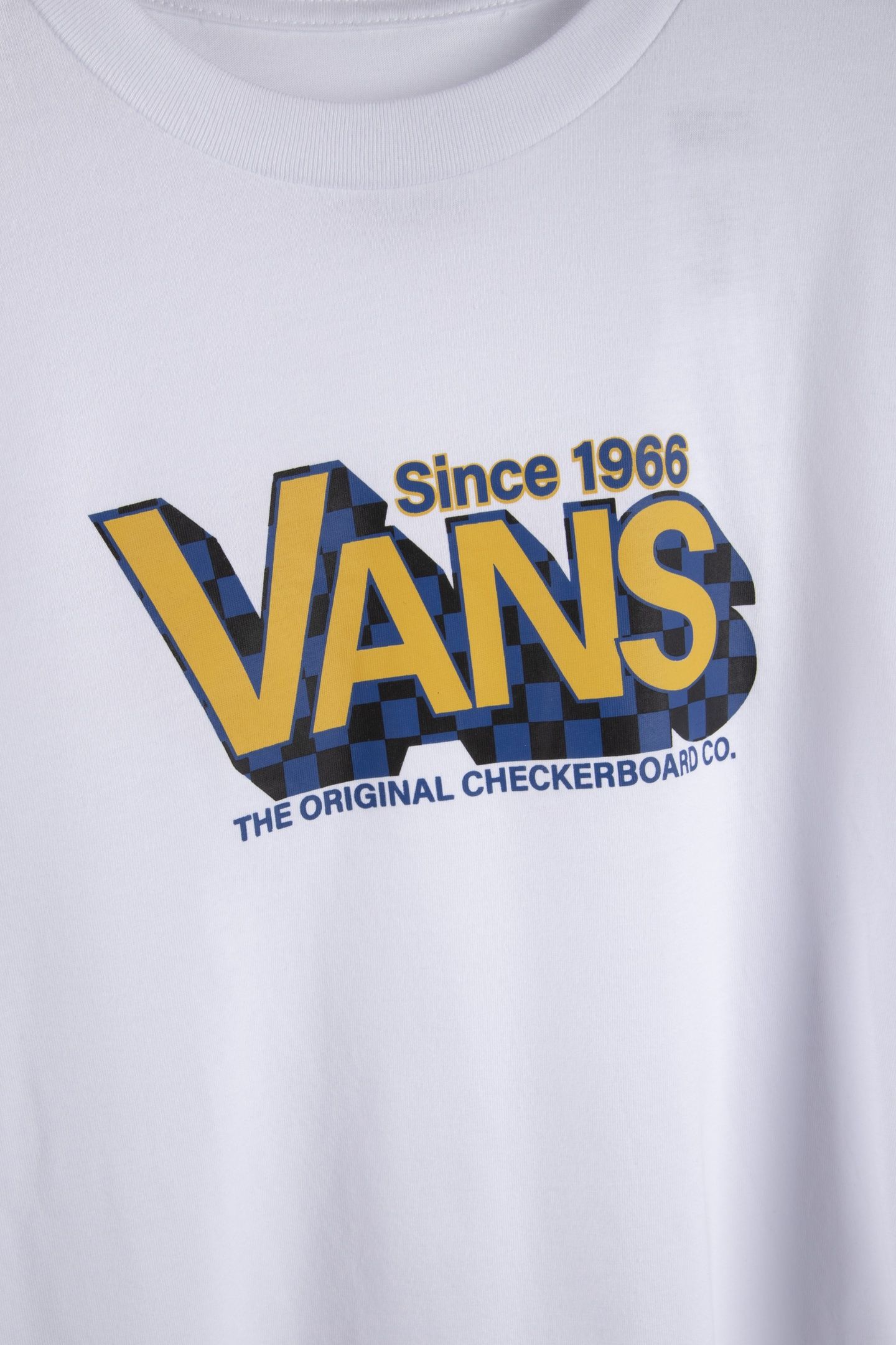 BOYS CHECKER DROP SS WHITE 4