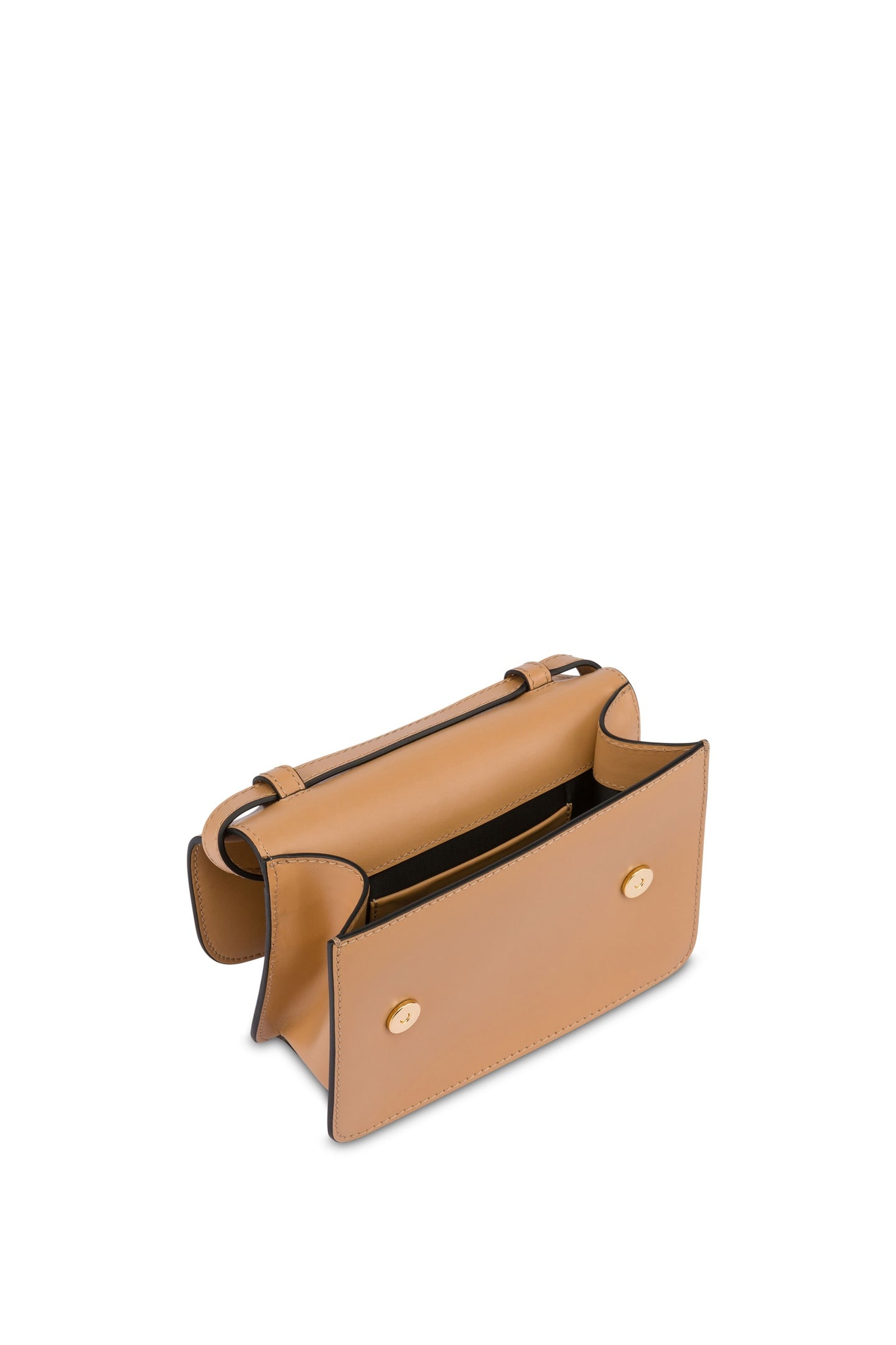 HEART LOCK CALFSKIN SHOULDER BAG BEIGE 3