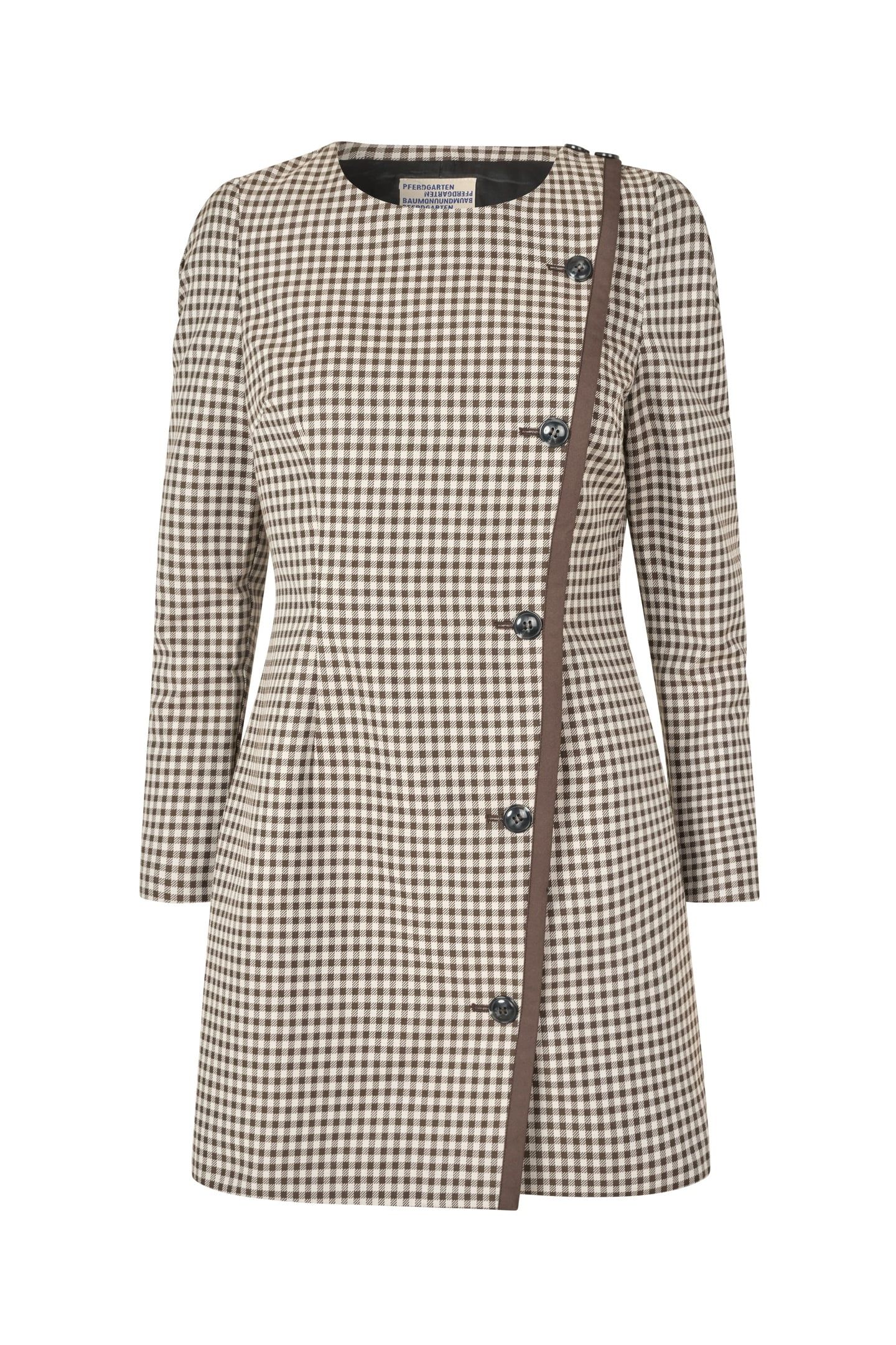 AMELIE DRESS CAMEL BAUM CHECK 3