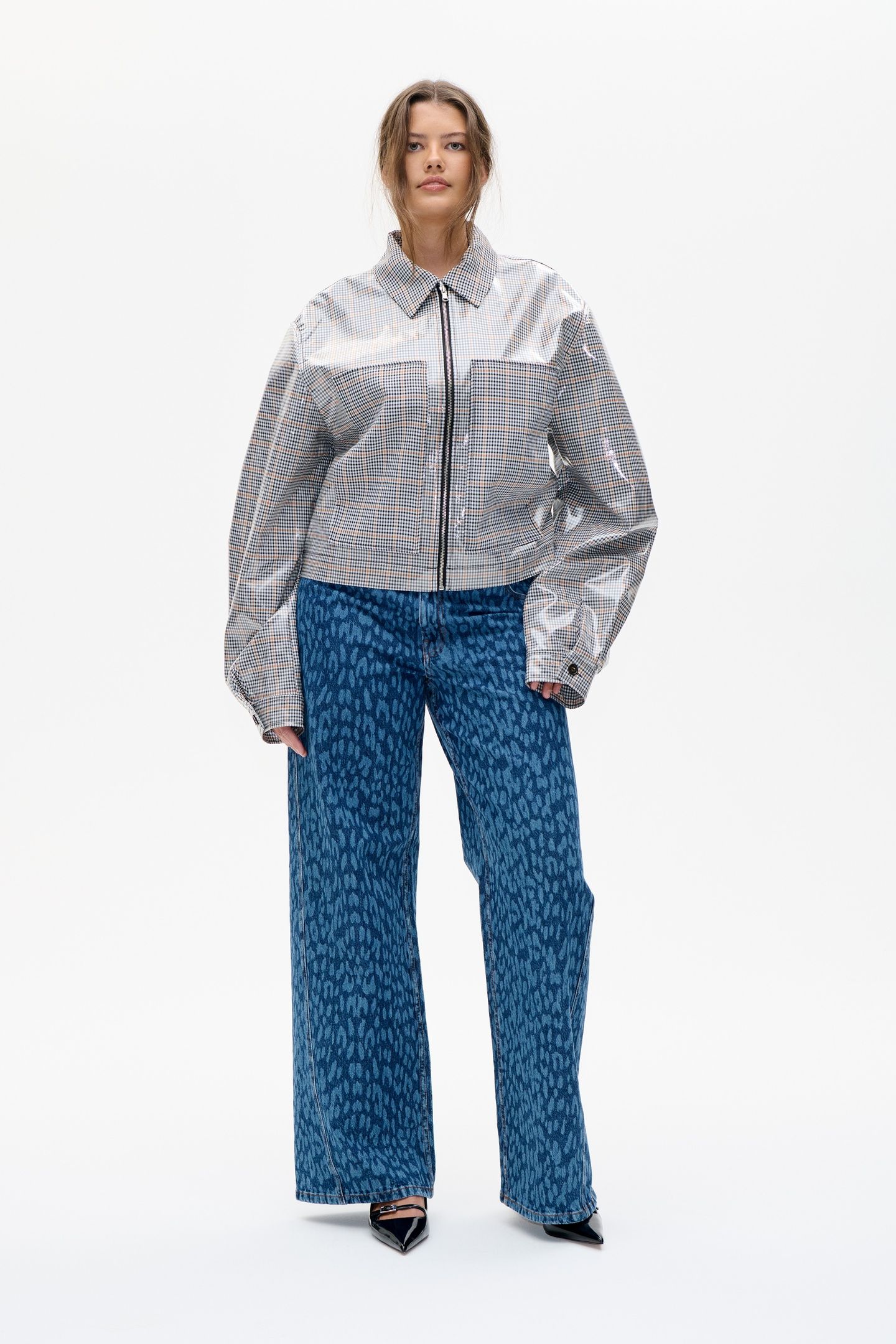 BATHILDE JACKET GREY WALLSTREET CHECK 2