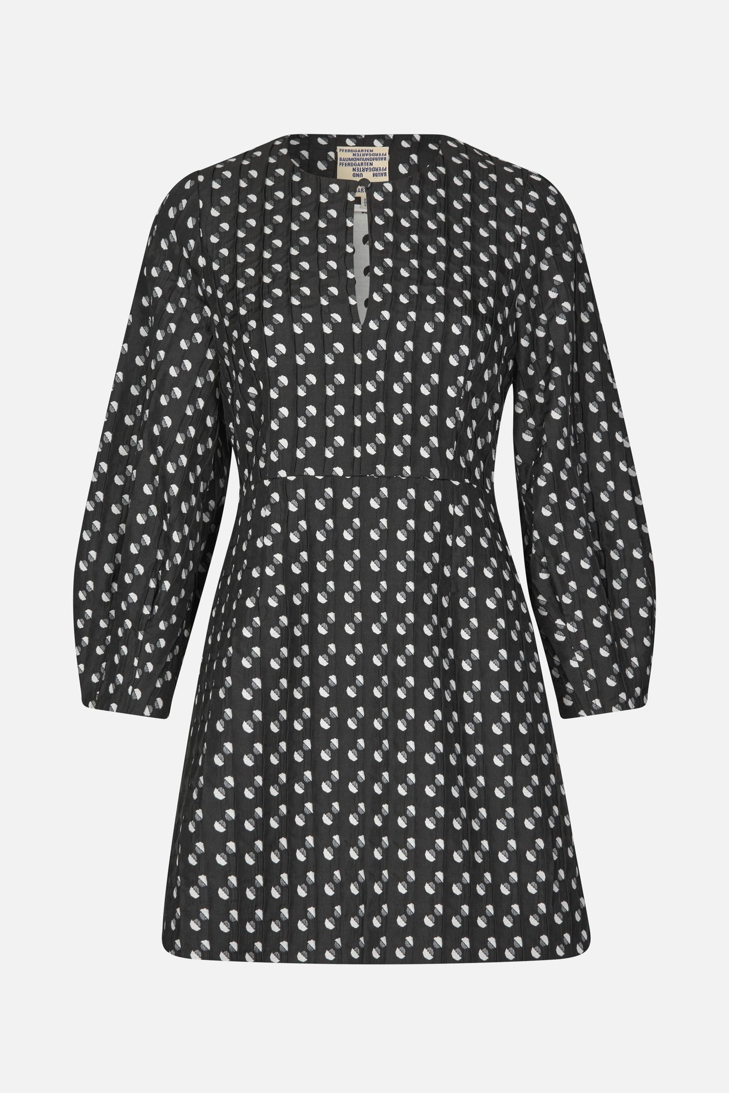 AFIFA DRESS BLACK JACQUARD DOT 3
