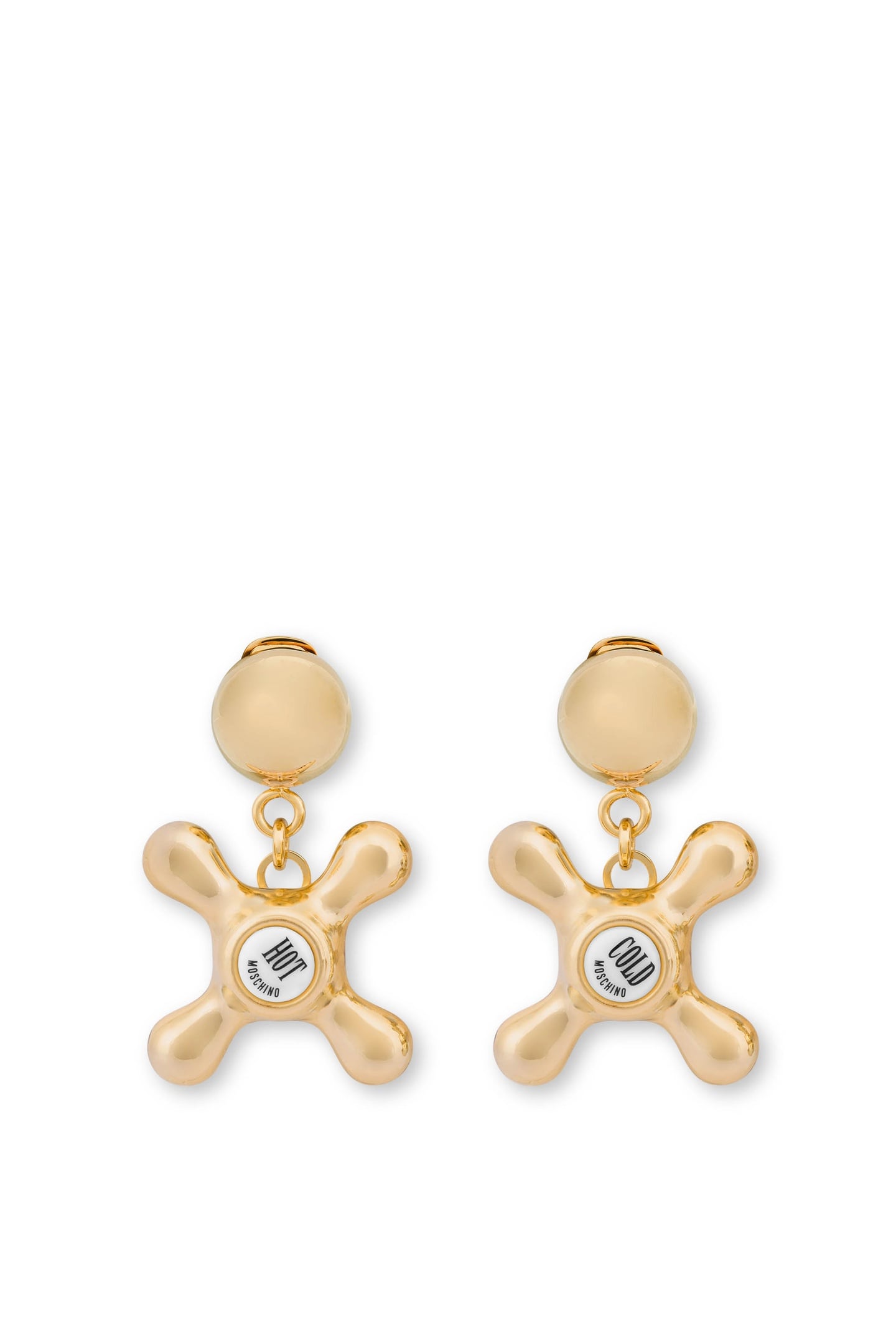 FAUCET DETAILS DROP EARRINGS GOLD 1
