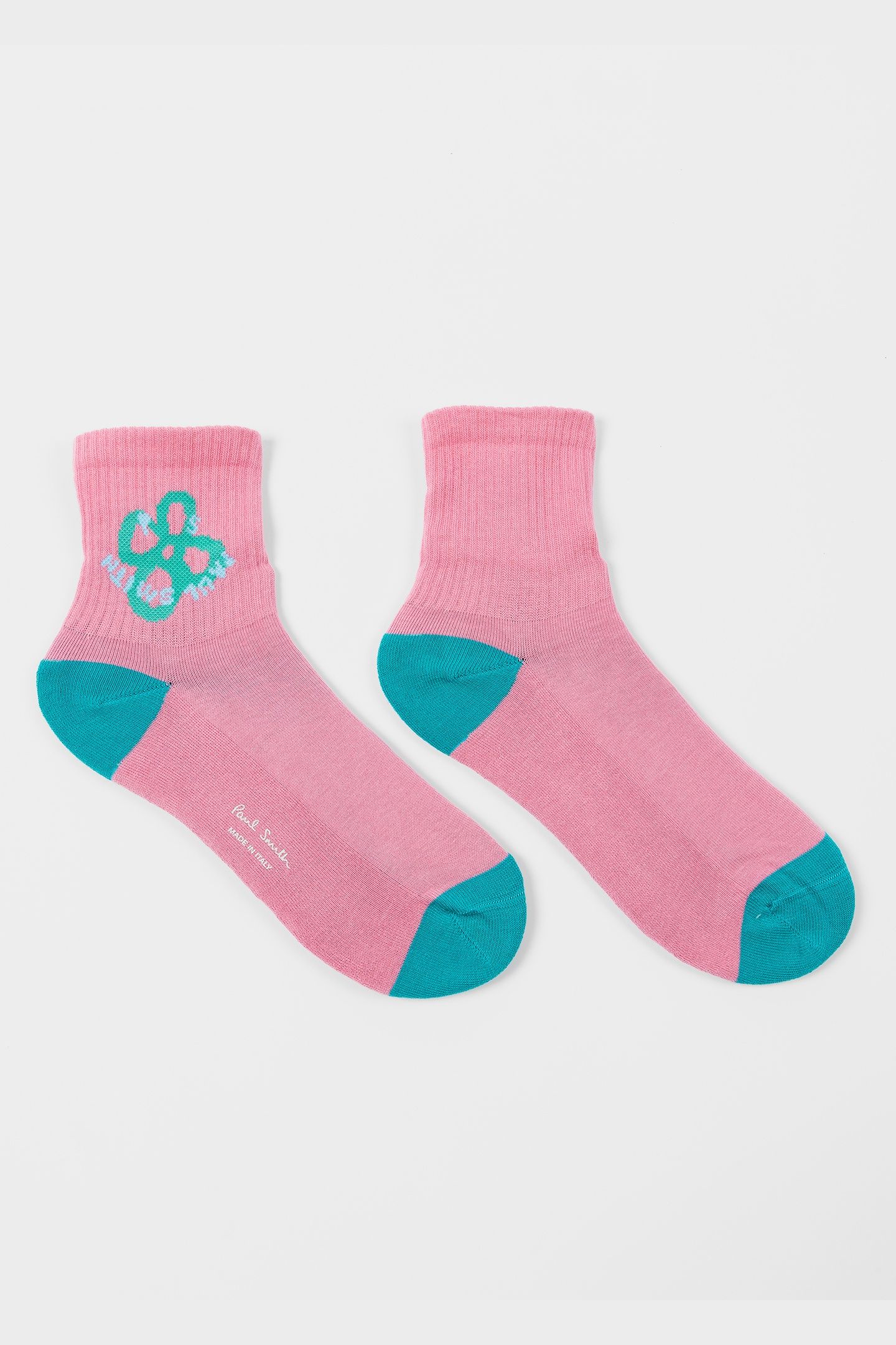 WOMEN SOCK HAPPY FLOWER PINK 4
