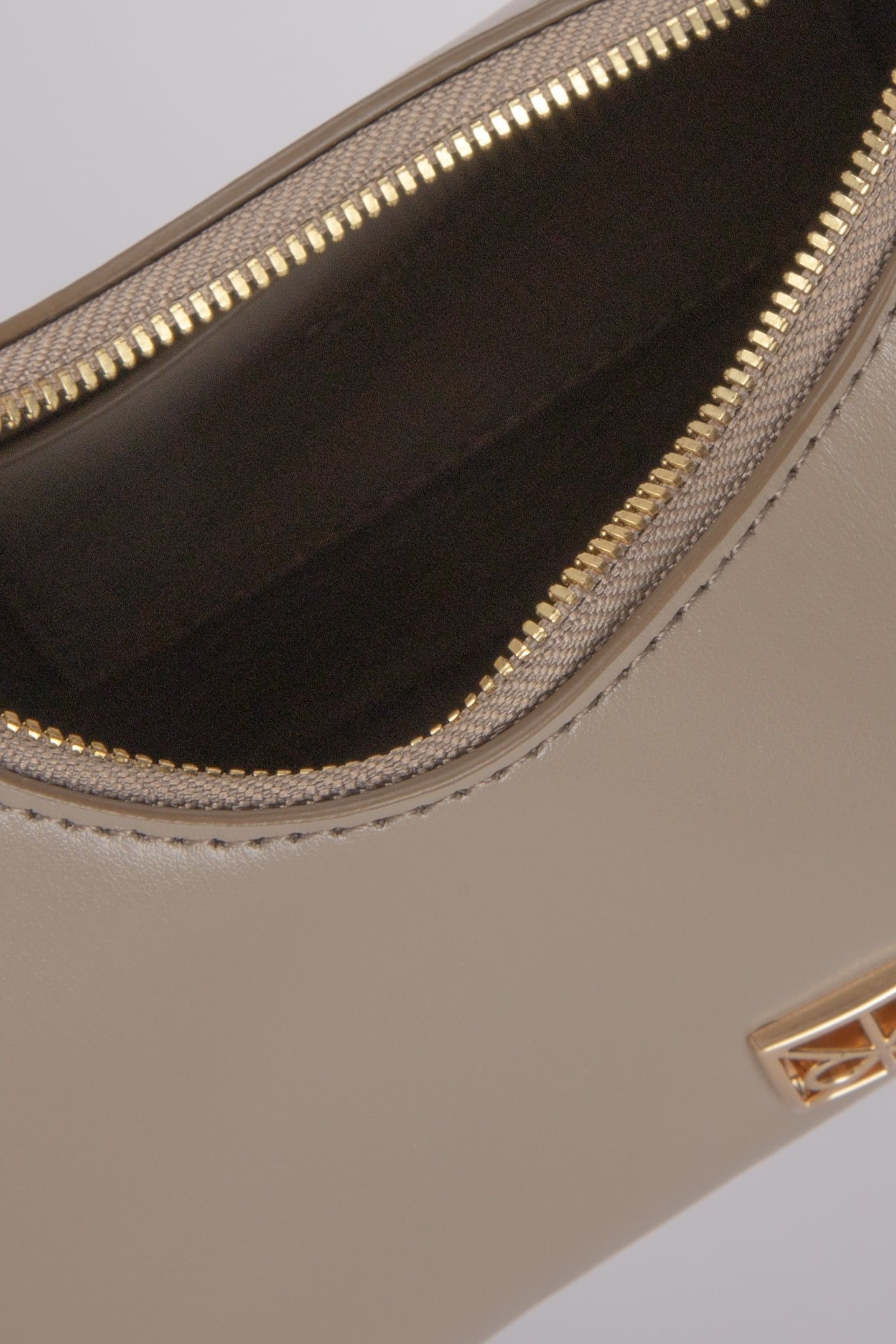 EMBLEM HARDWARE LEATHER MINI BAG DESERT TAUPE 5