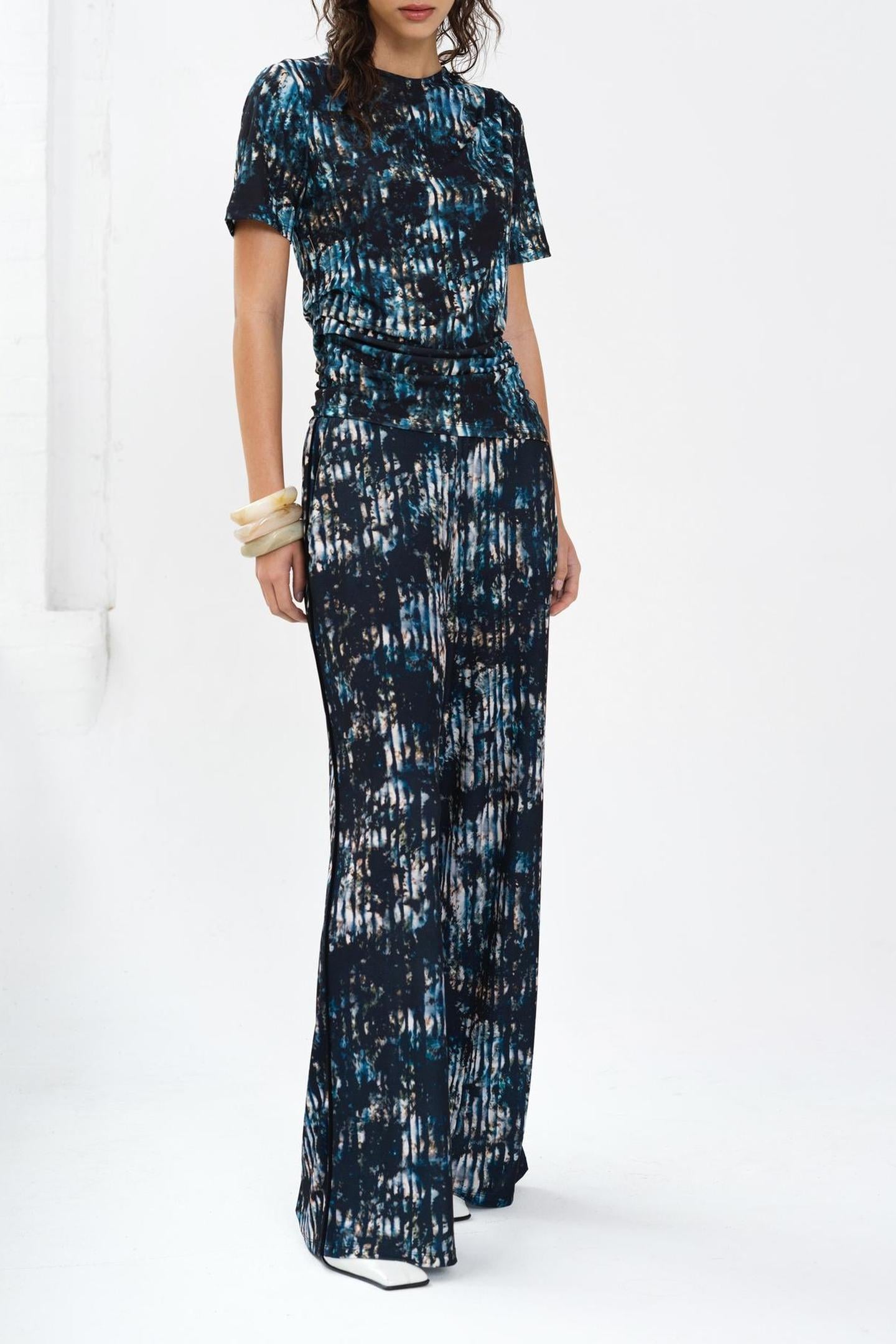 ORLA ZINA DRAPED TOP BLACK MULTI BLACK MULTI 2