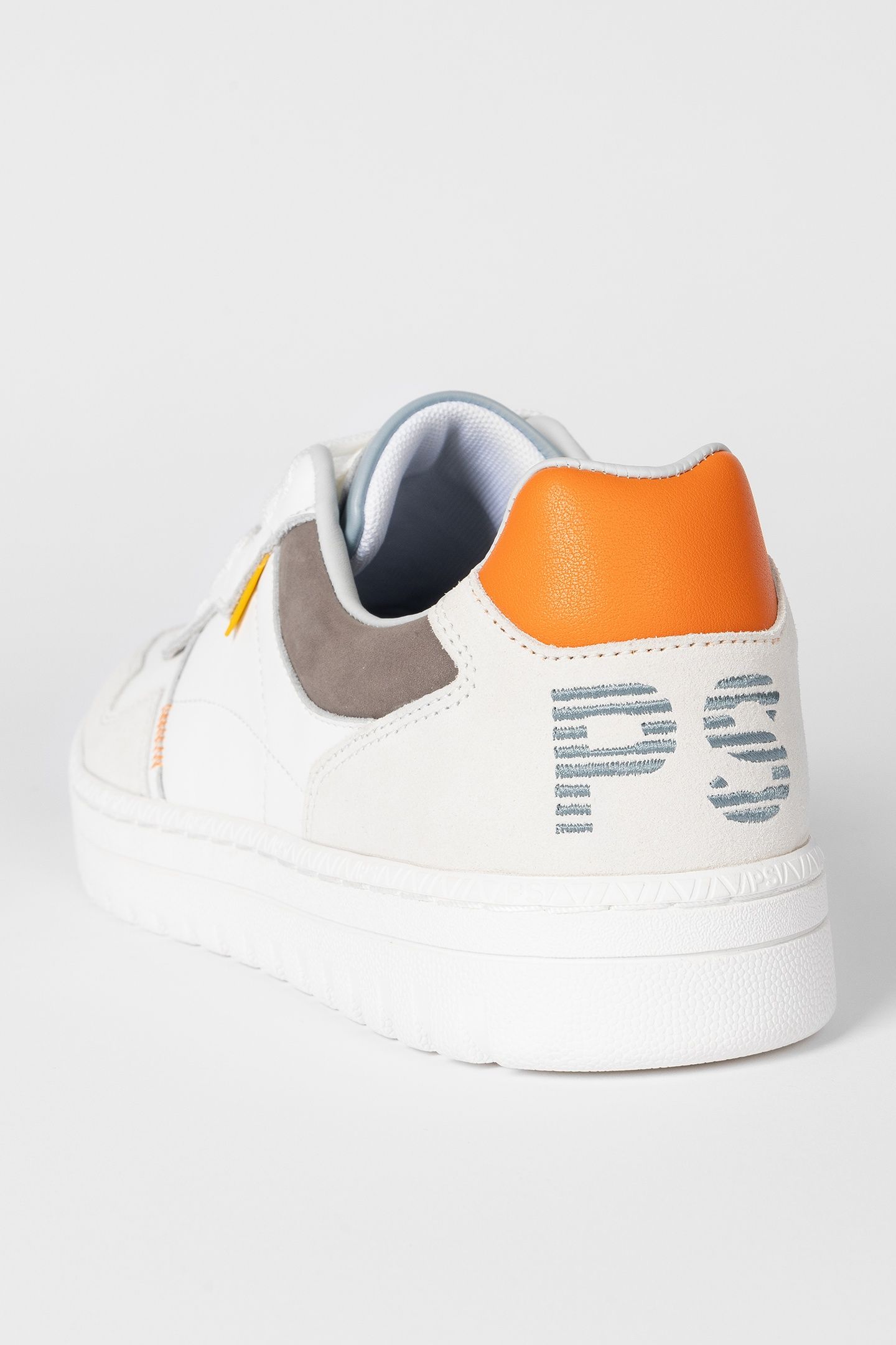 MENS SHOE ELLIS WHITE ORANGE TAB WHITE 3