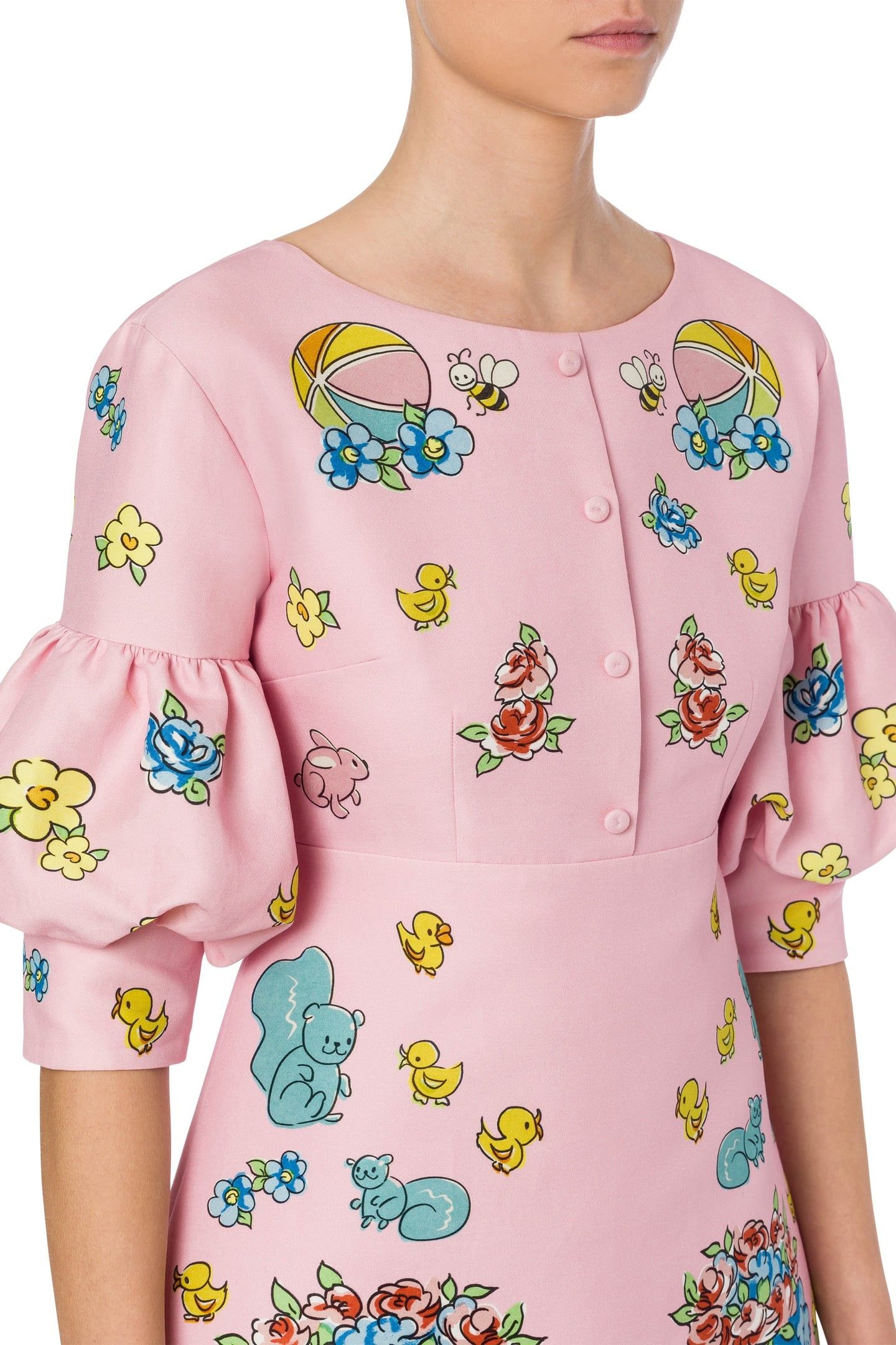 CALICO ANIMALS DUCHESSE DRESS PINK 4