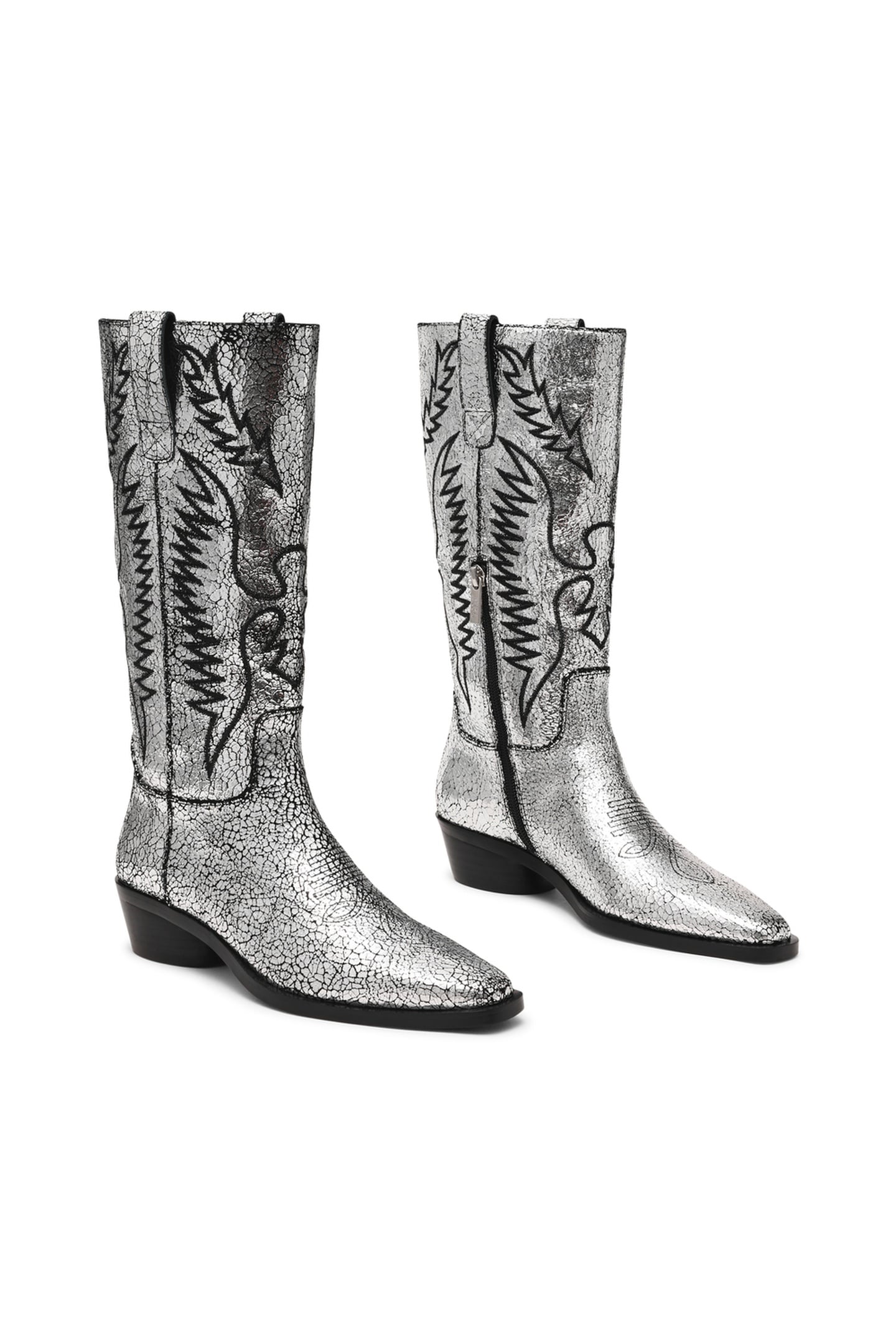TREVI BOOTS SILVER LEATHER 2