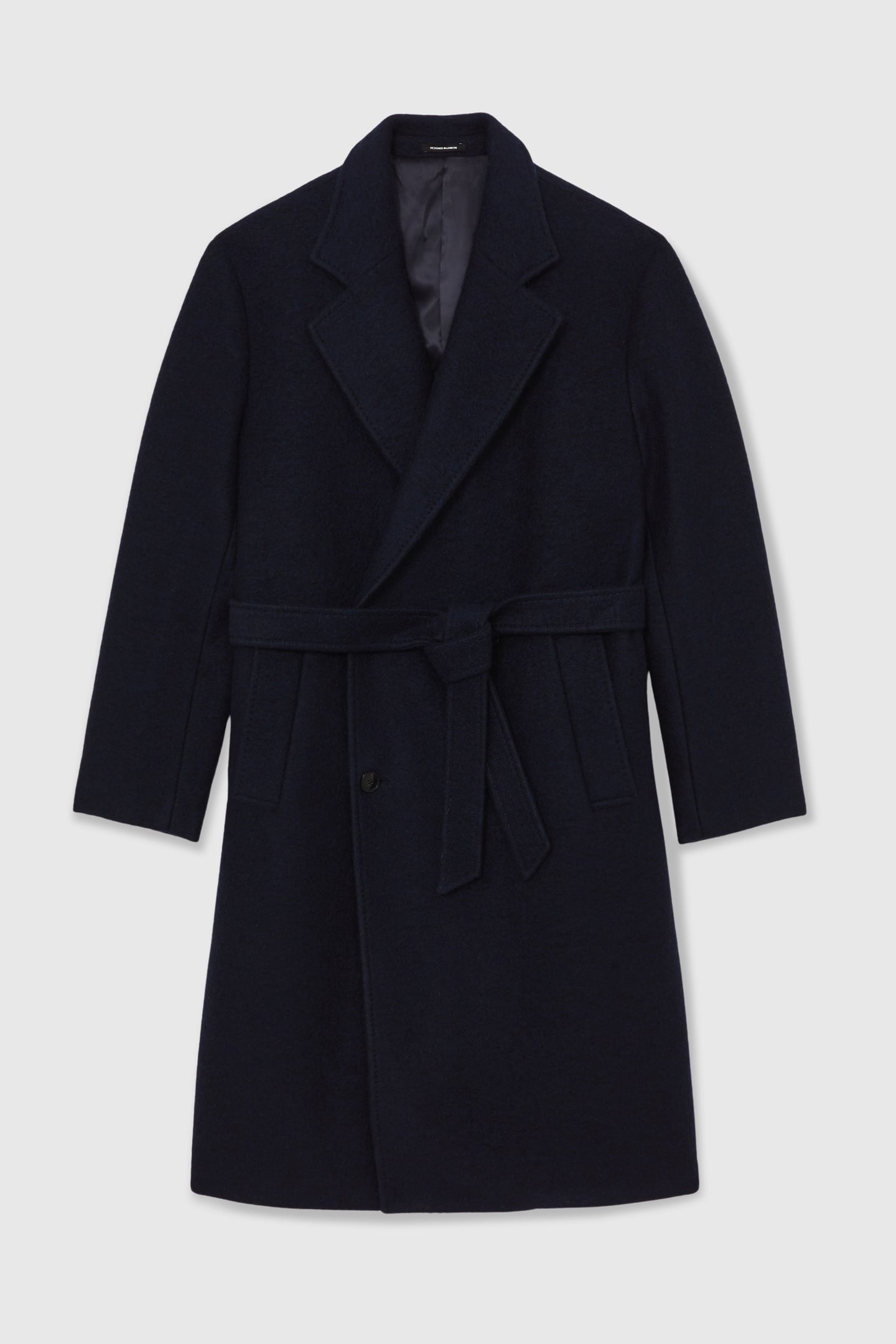LS BOUCLE DB BELTED OVERCOAT NAVY 4