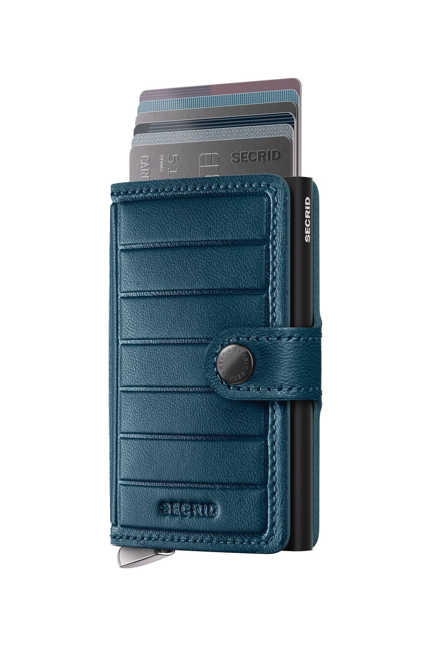 UNISEX MINIWALLET EMBOSS LINES TEAL 2