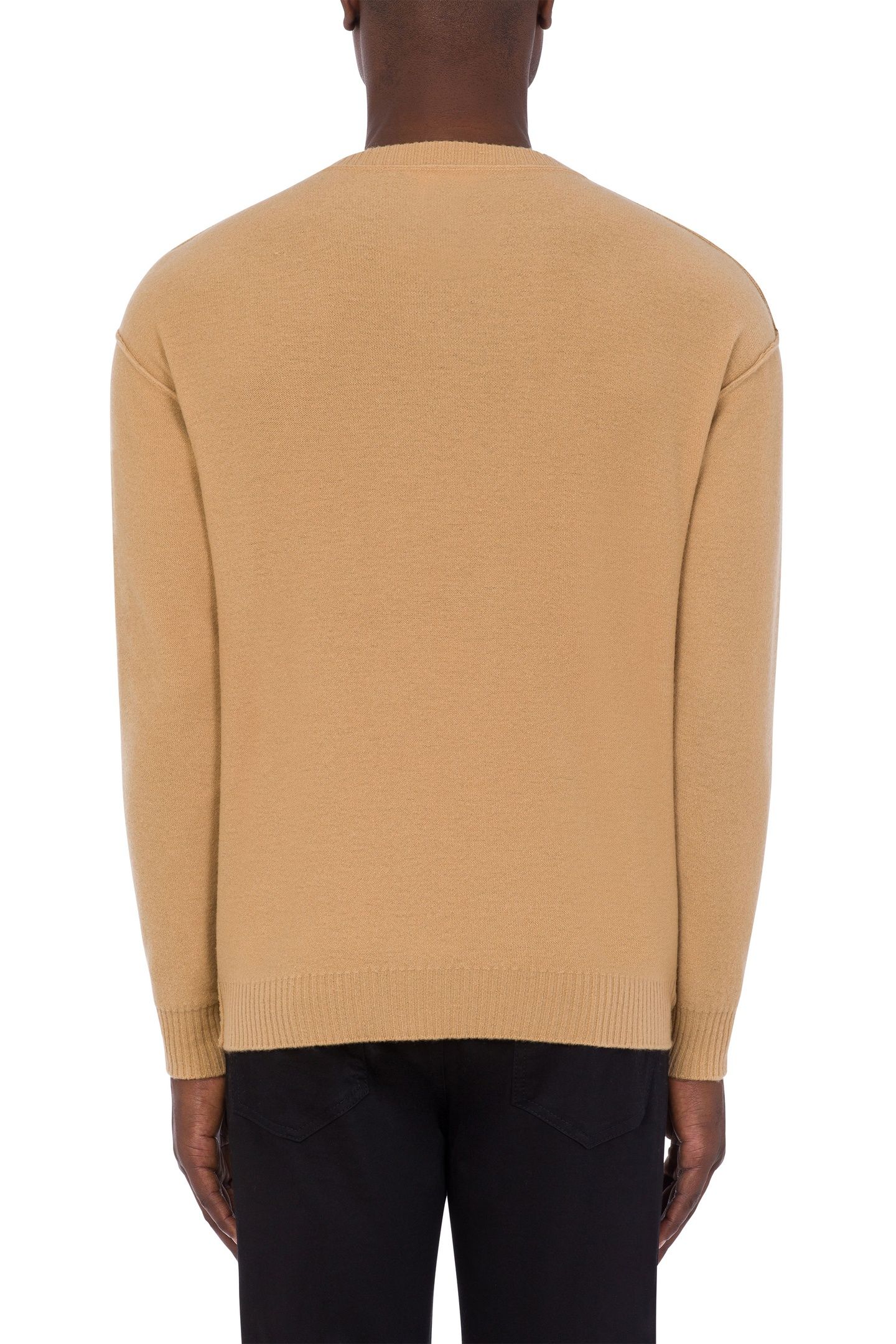 WOOL PULLOVER INSIDE OUT LOGO BEIGE 2