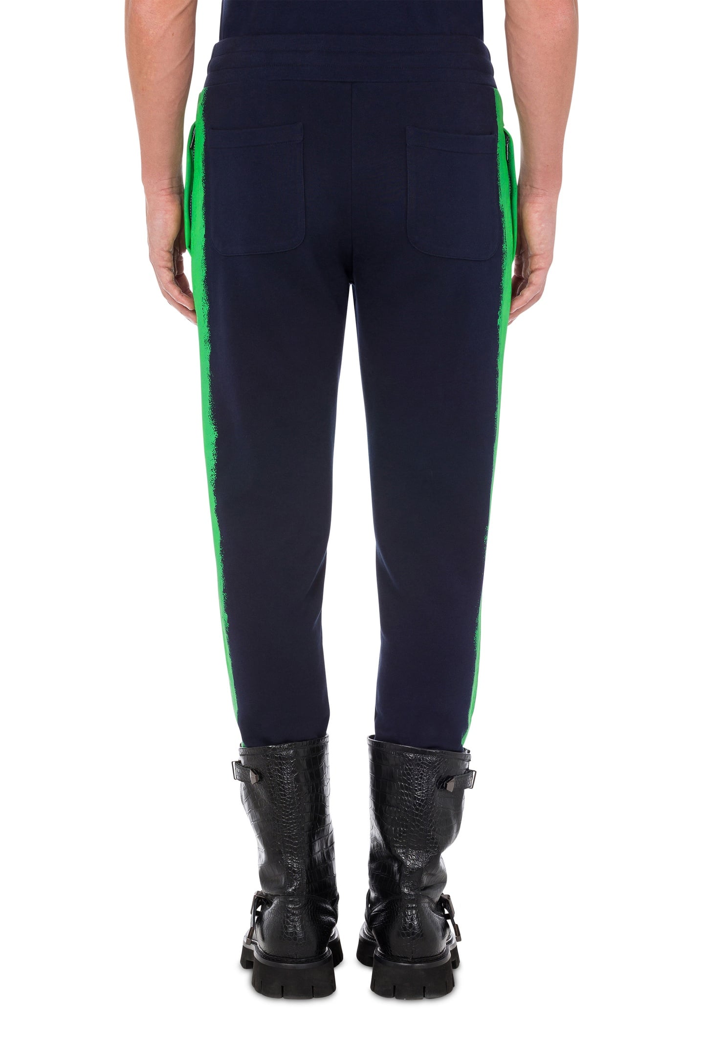 MOSCHINO PAINT ORGANIC FLEECE JOGGING BLUE 2