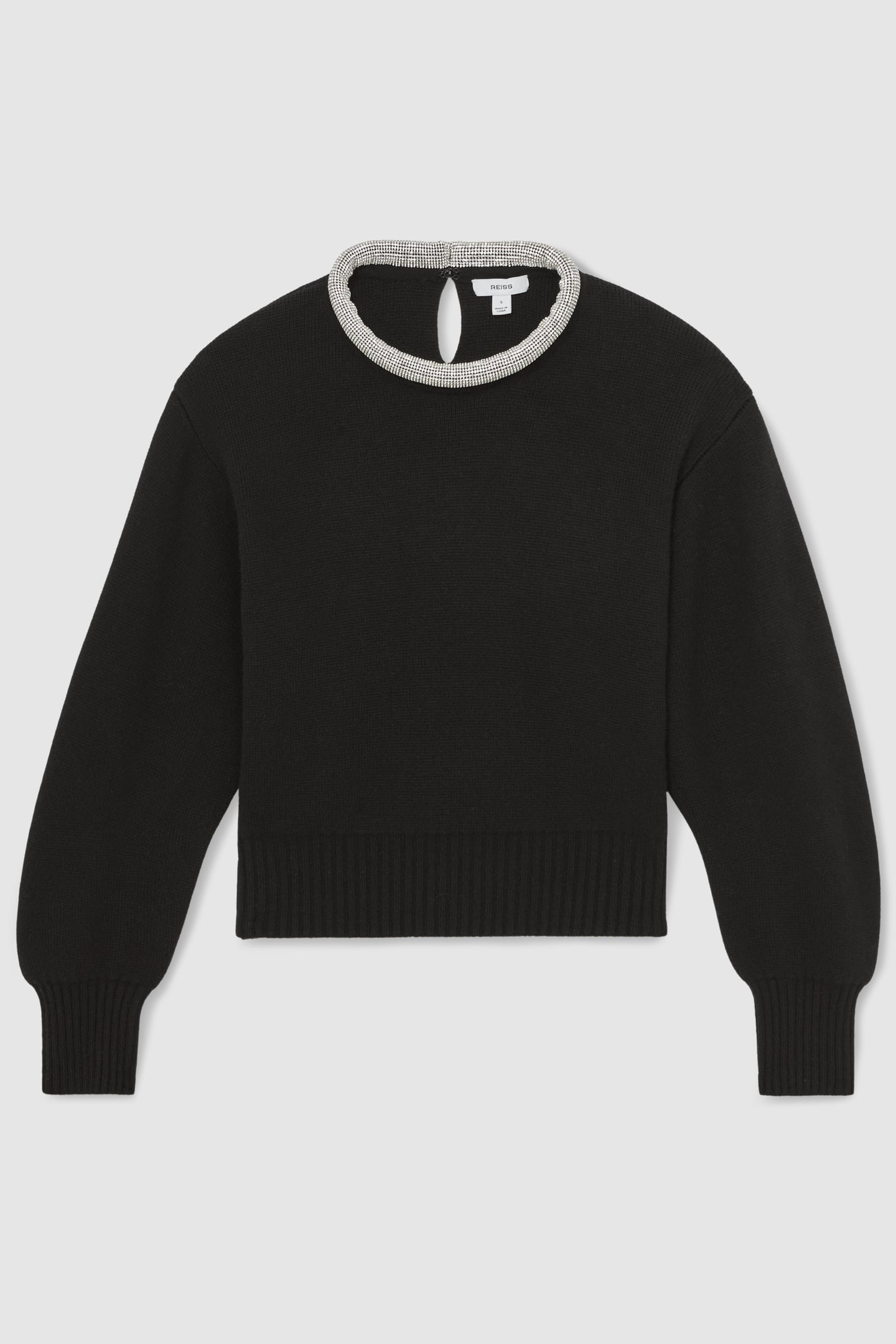 NECKLACE TRIM JUMPER BLACK 3