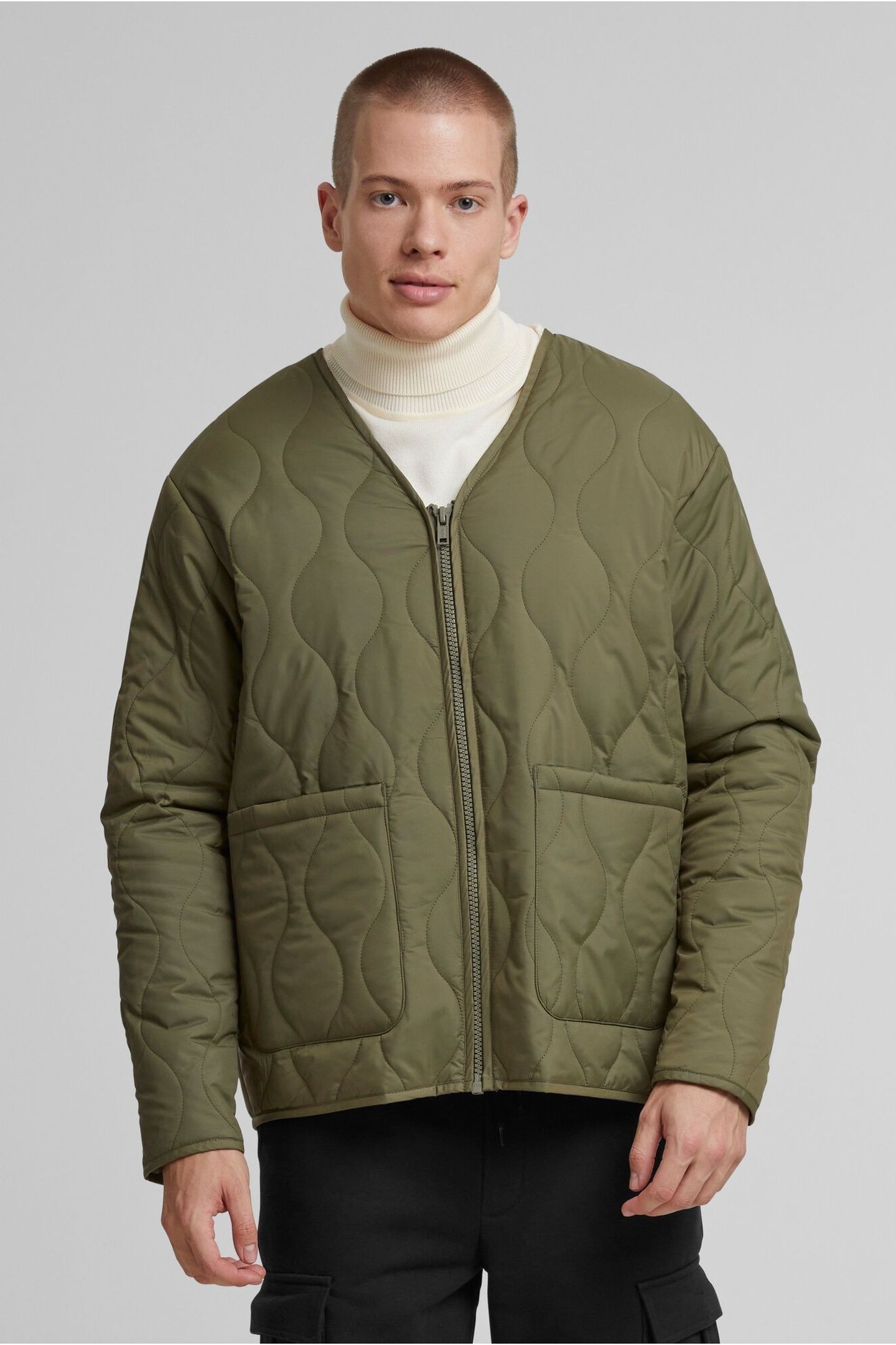 PADDED QUILTING JACKET OLIVE 6