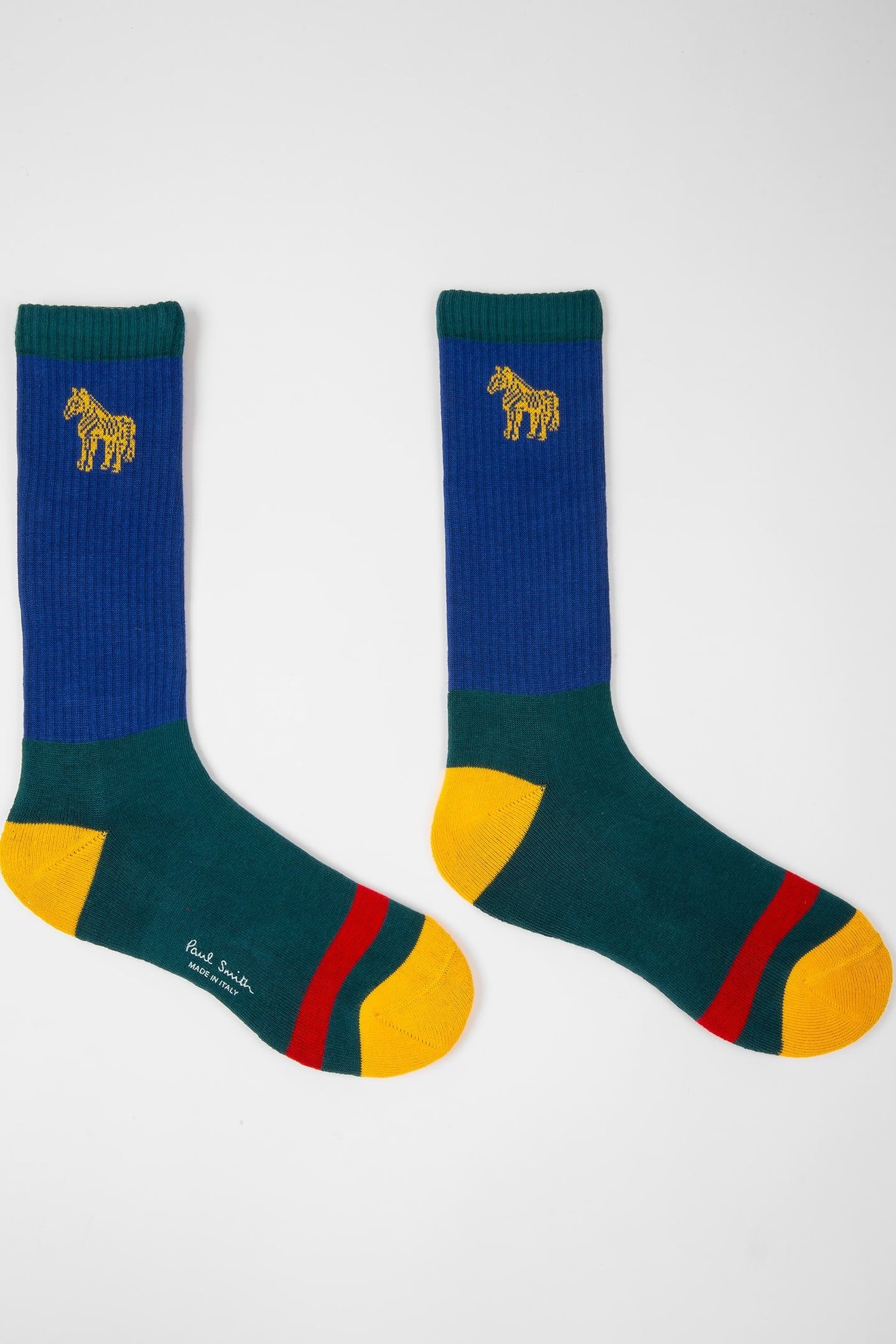 MEN SOCK ZEBRA SPLIT PETROL GREEN 2