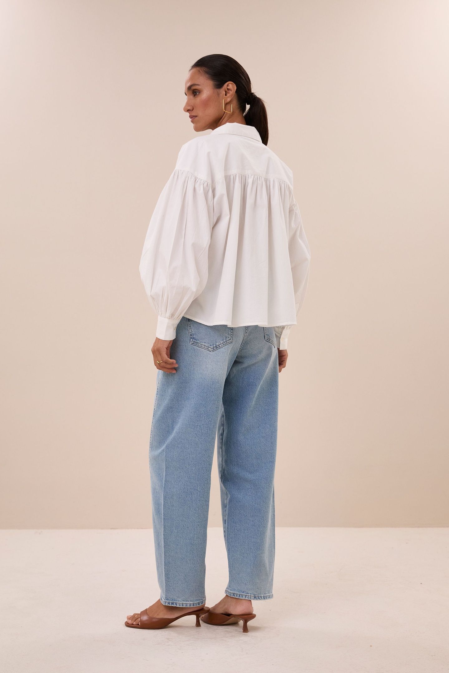 SARAH POPLIN BLOUSE WHITE 3