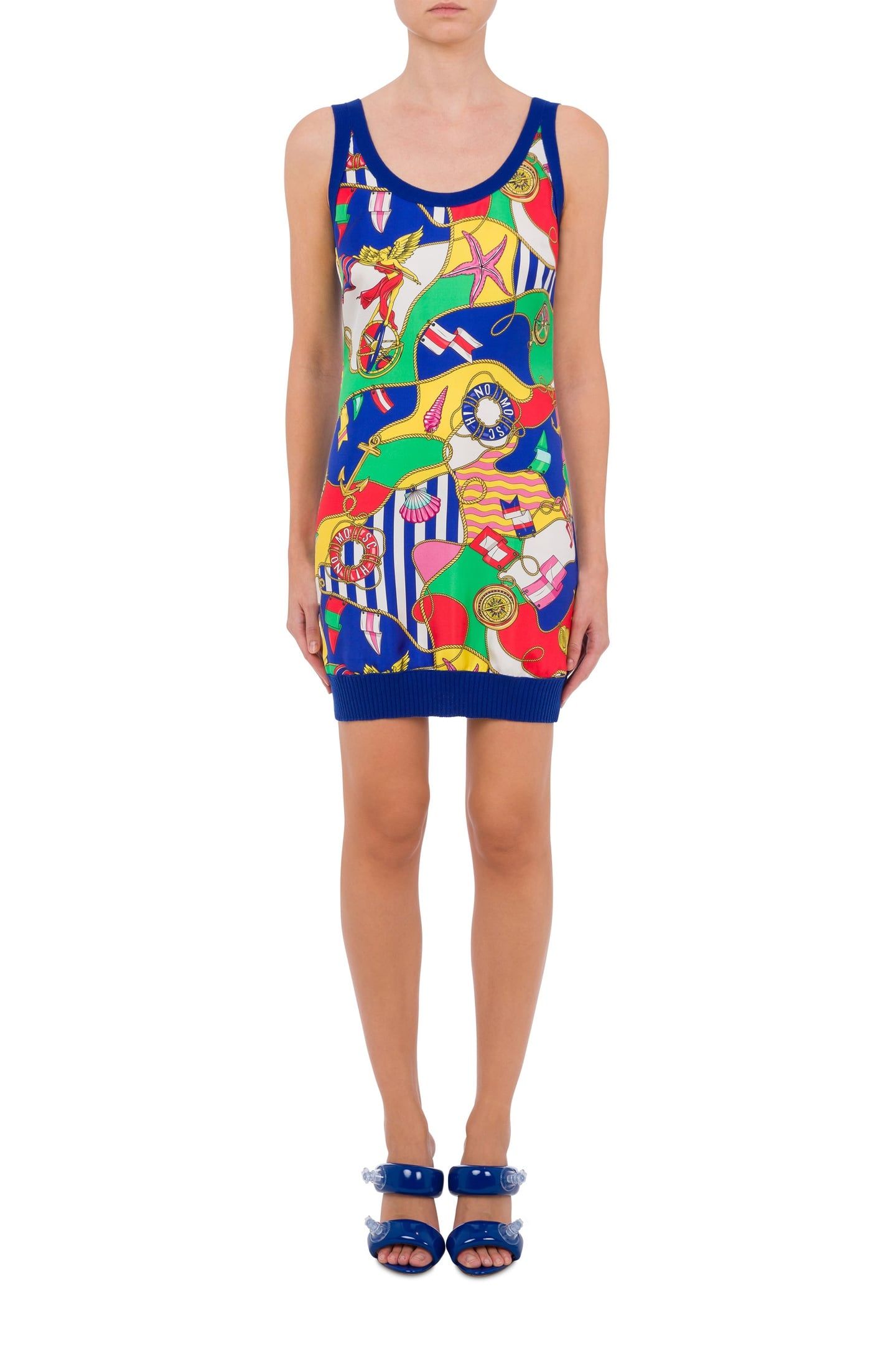ALLOVER NAUTICAL KNIT DRESS BLUE 1