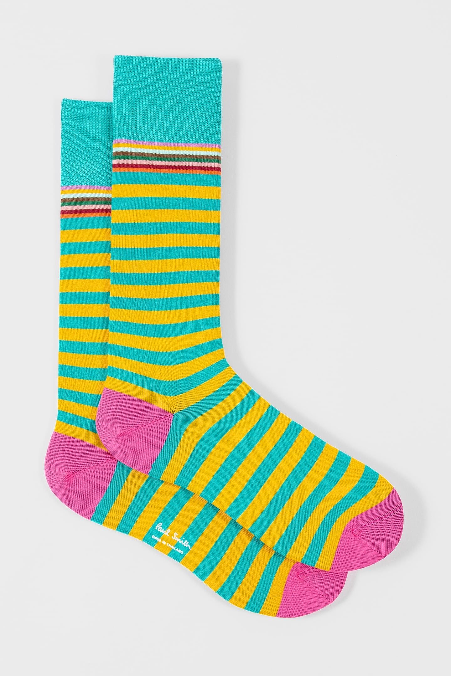 MEN SOCK TWO STRIPE EMERALD GREEN 1