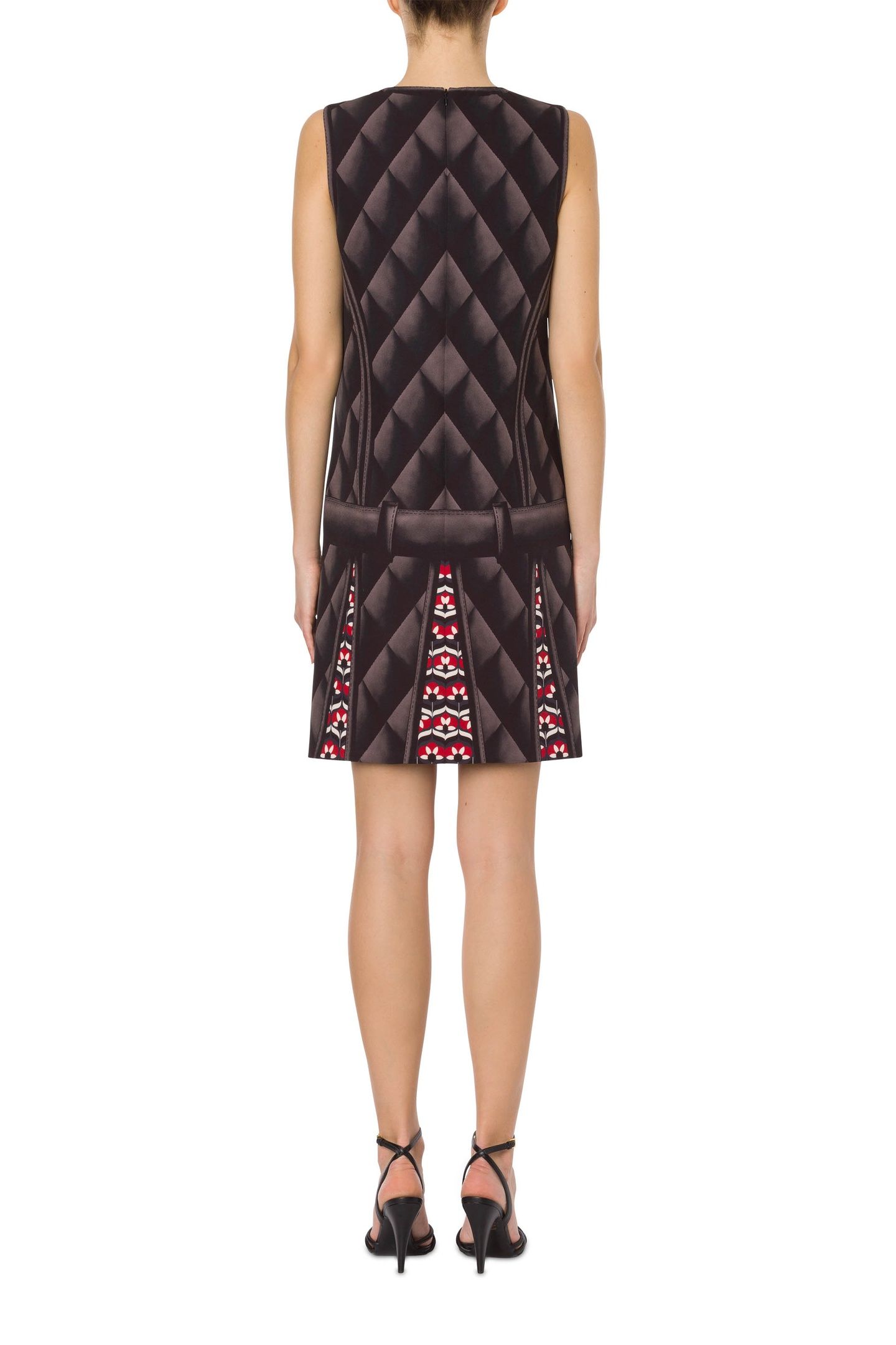 TROMPE L'OEIL PRINT DRESS BLACK 2