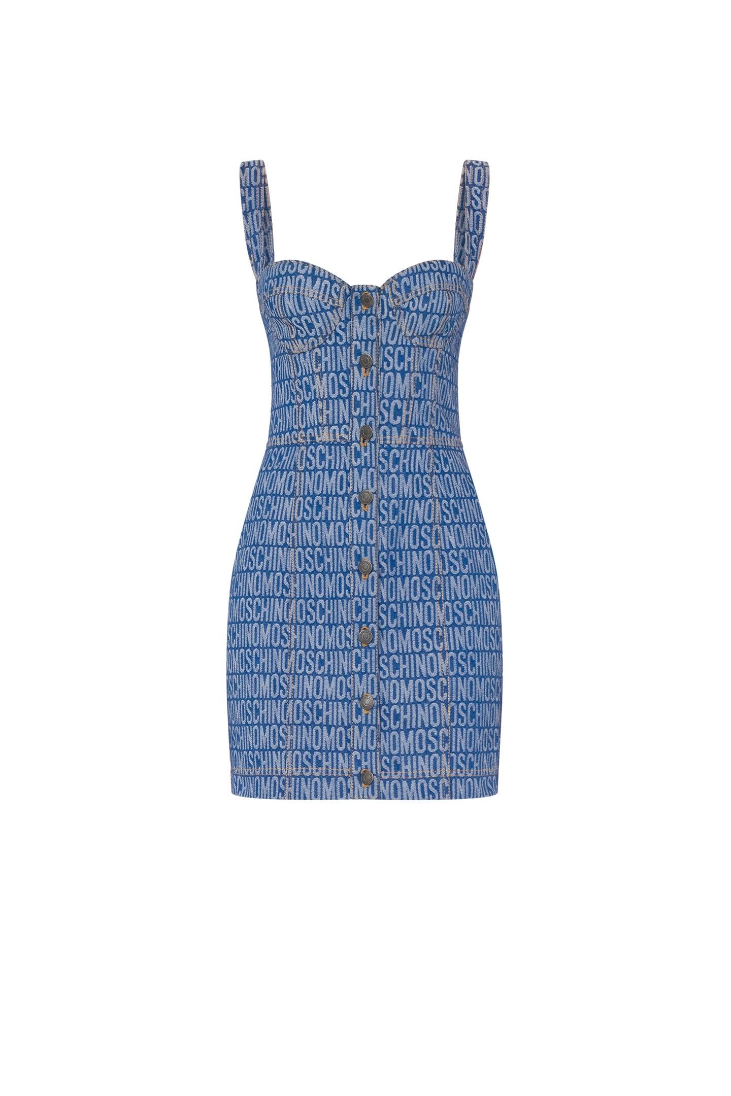 ALLOVER LOGO DENIM DRESS BLUE 3