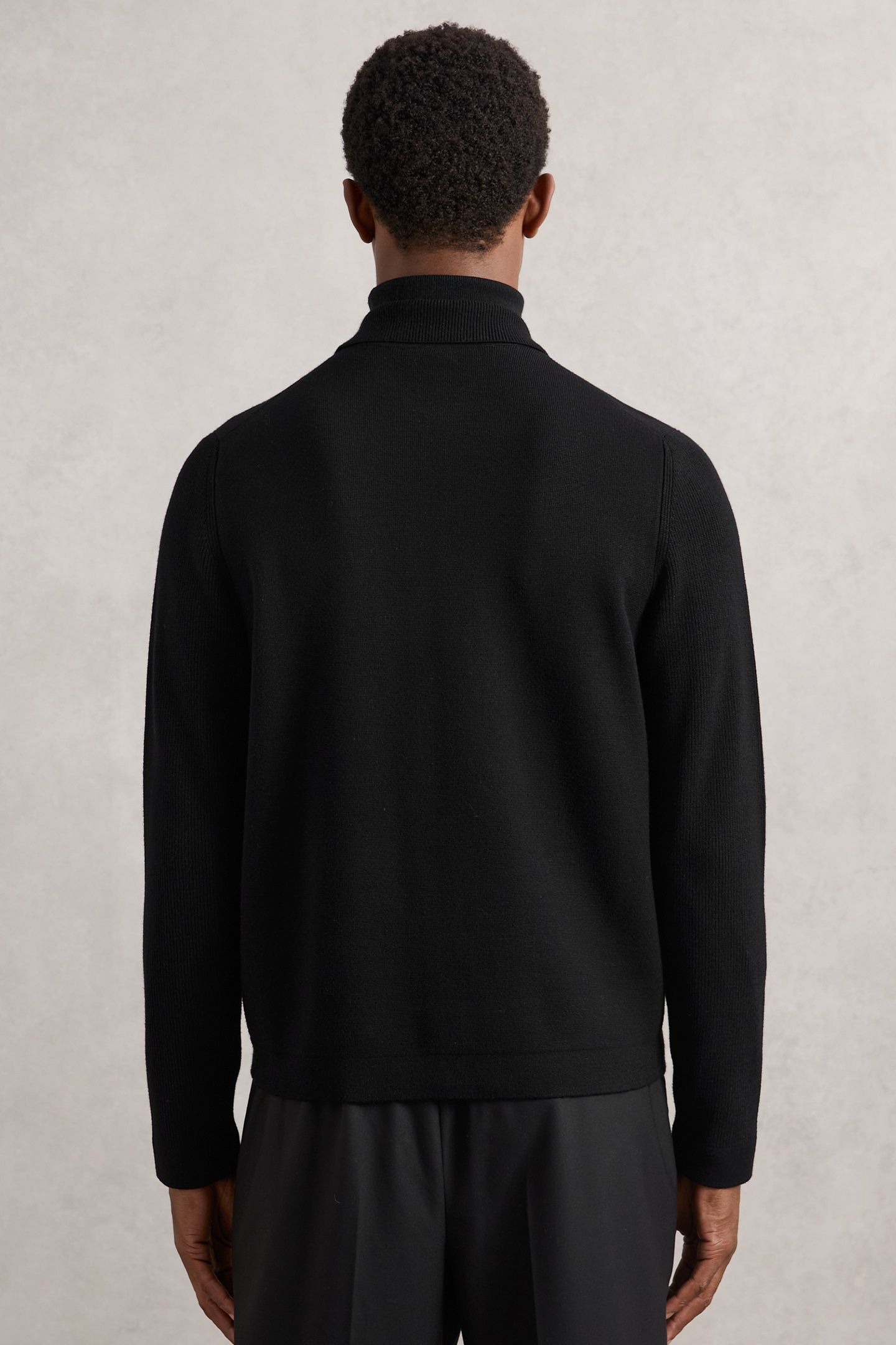 LS ZIP THROUGH RIBBED FOUR POCKET SHIRT BLACK 3
