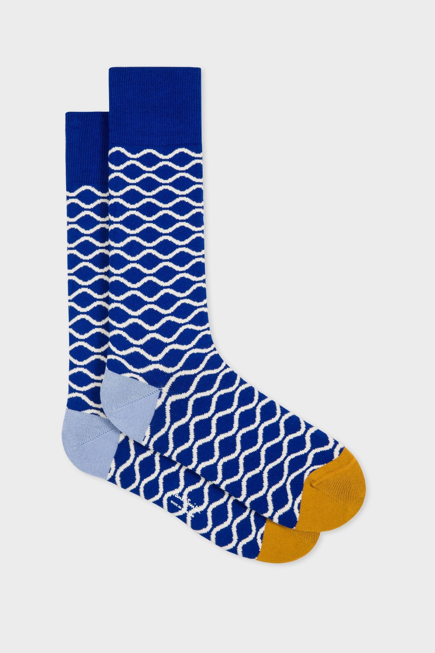 MEN SOCK WAVY COBALT BLUE 3